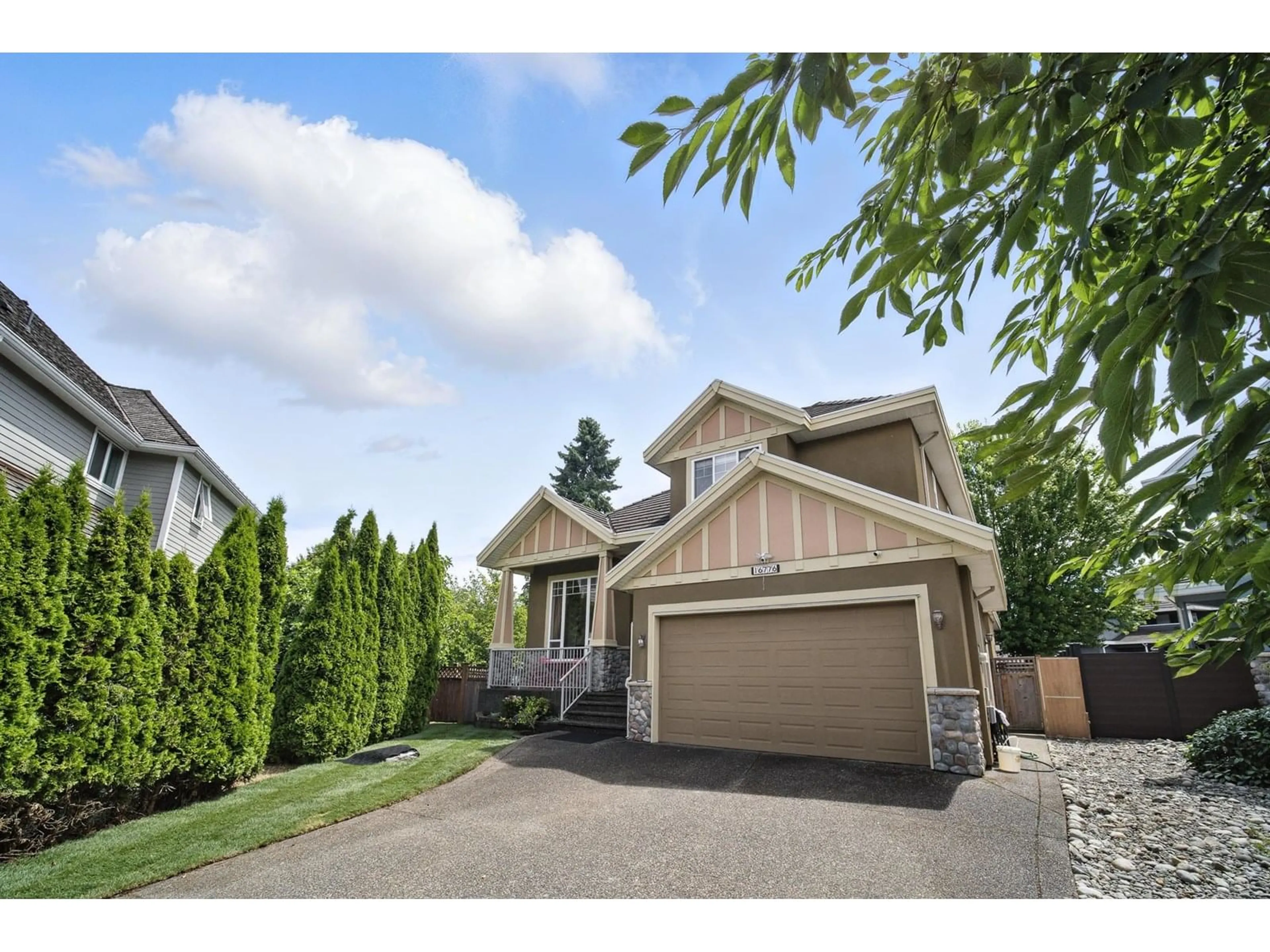 Home with vinyl exterior material, street for 16776 BEECHWOOD, Surrey British Columbia V4N1V8