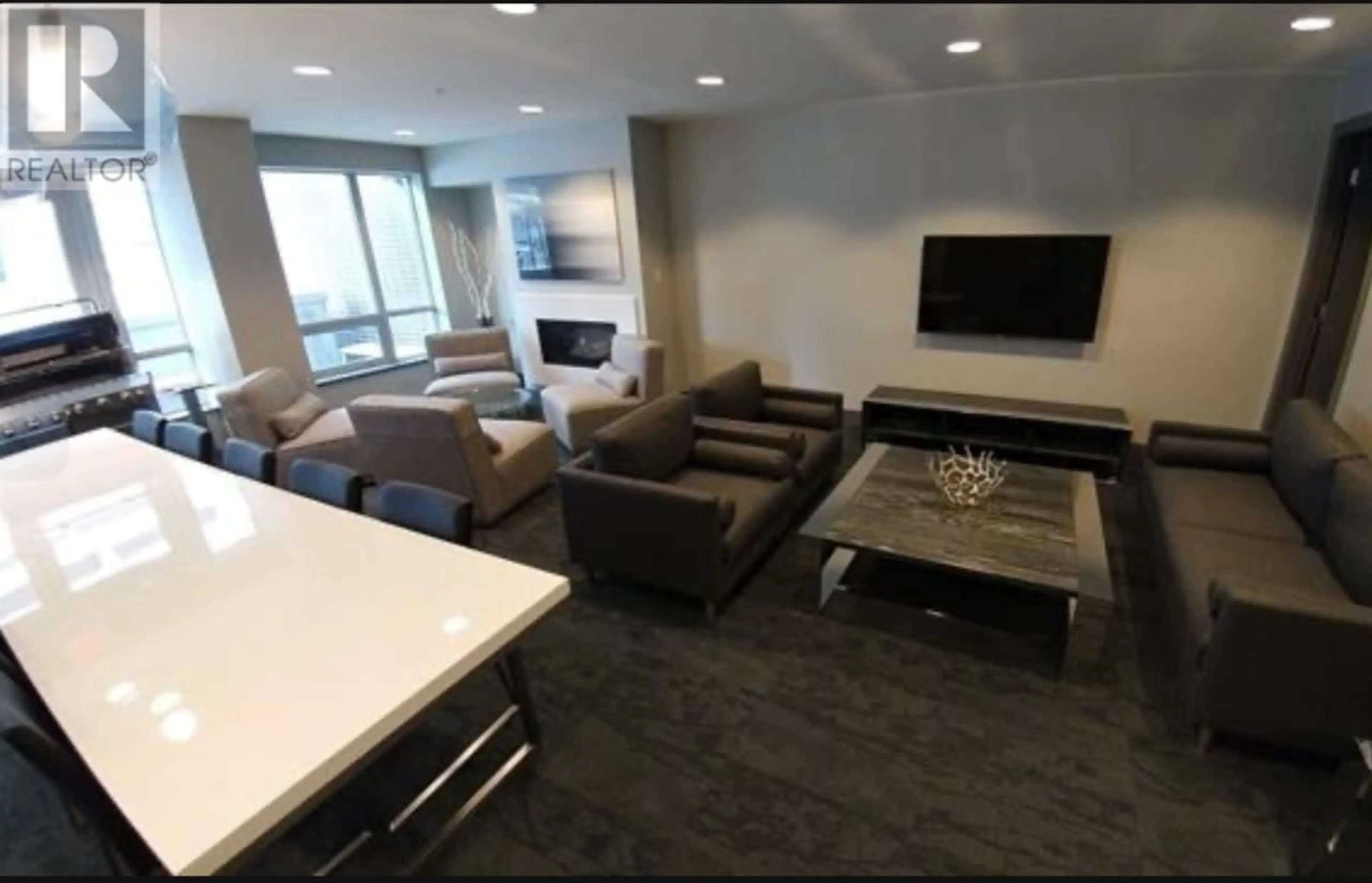 Living room with furniture, unknown for 1003 - 9060 UNIVERSITY CRESCENT, Burnaby British Columbia V5A0E1
