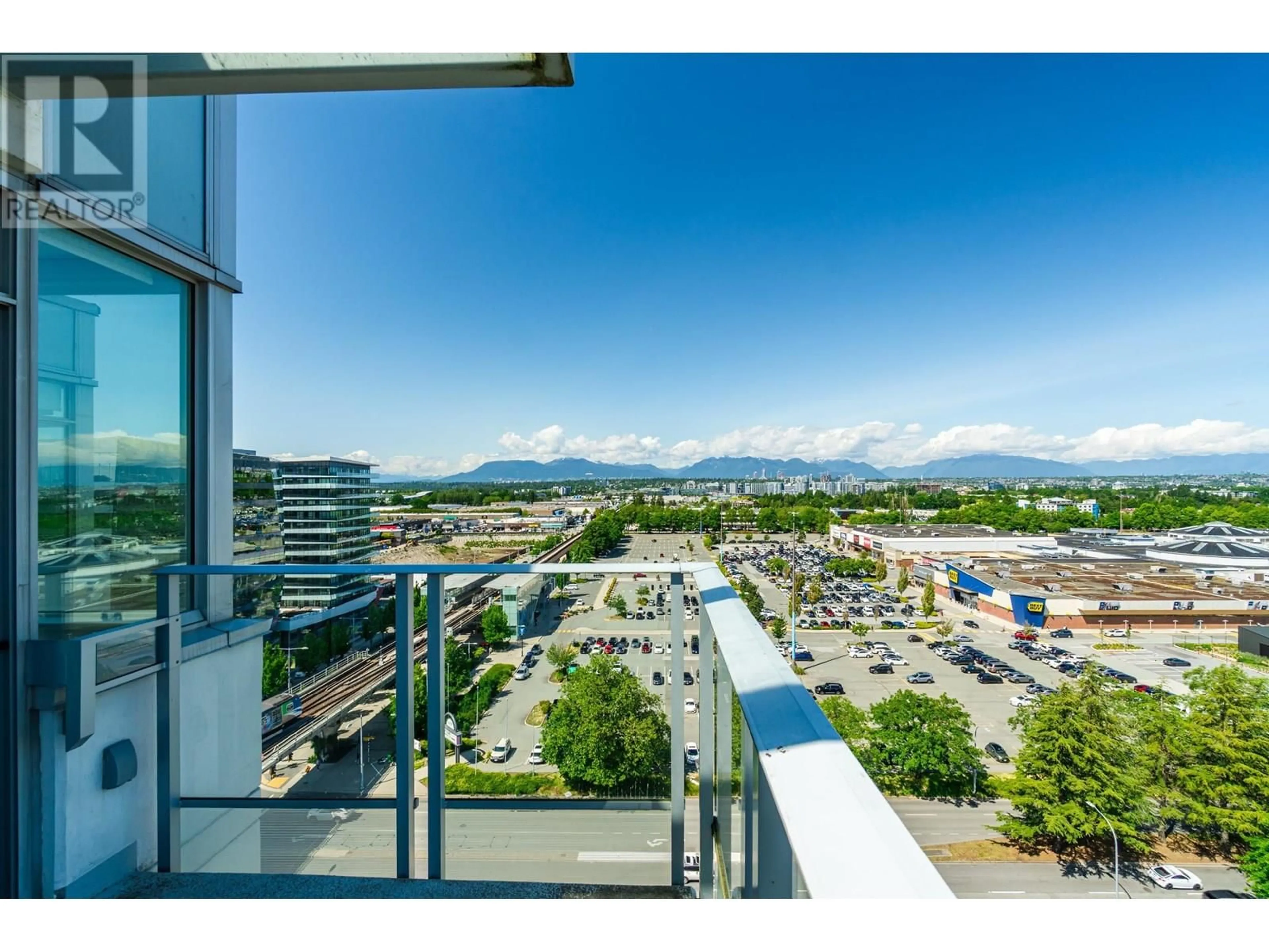 Balcony in the apartment, mountain view for 1511 - 5580 NO. 3 ROAD, Richmond British Columbia V6X0R8