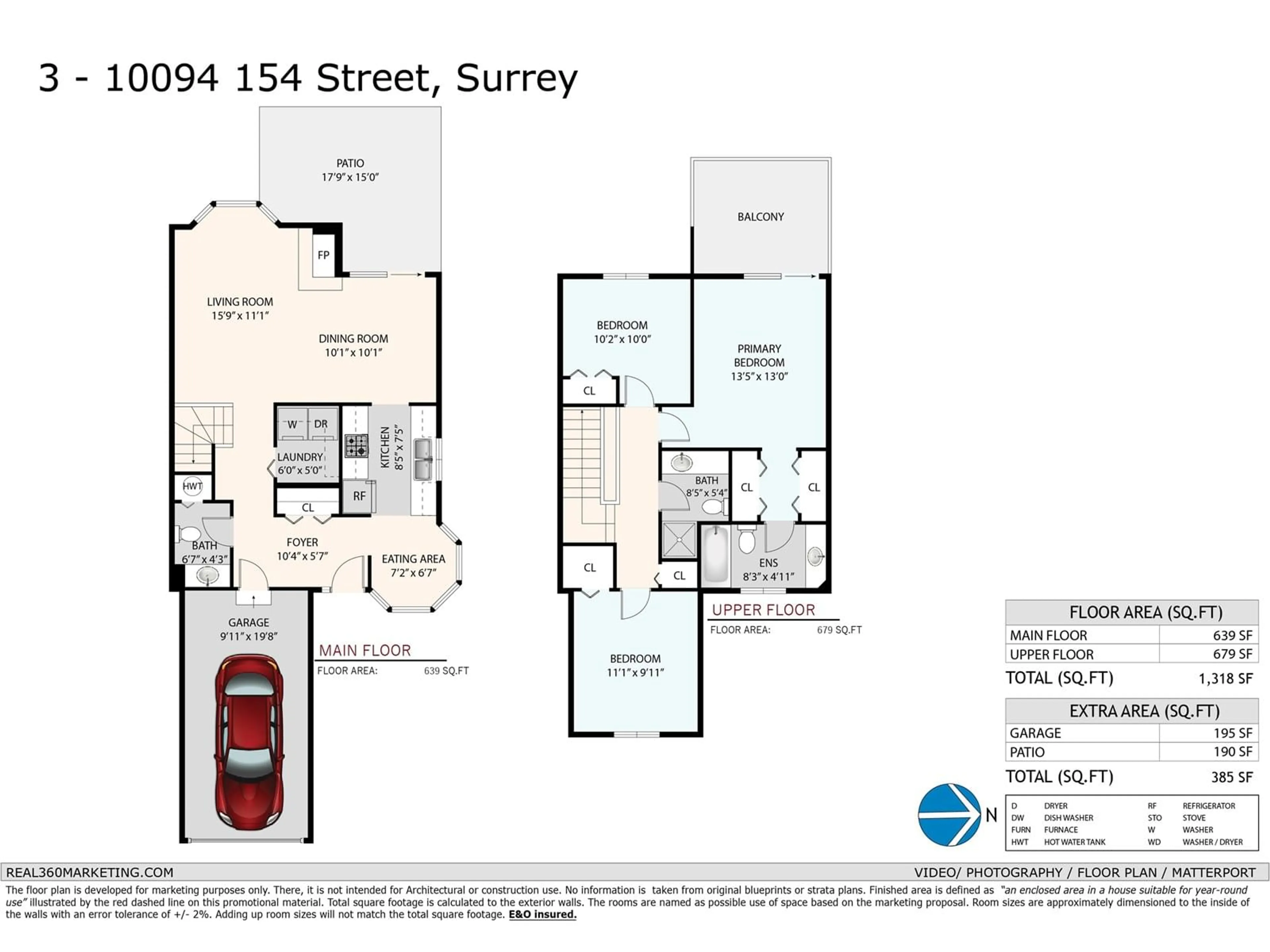 Floor plan for 3 - 10094 154, Surrey British Columbia V3R4J6