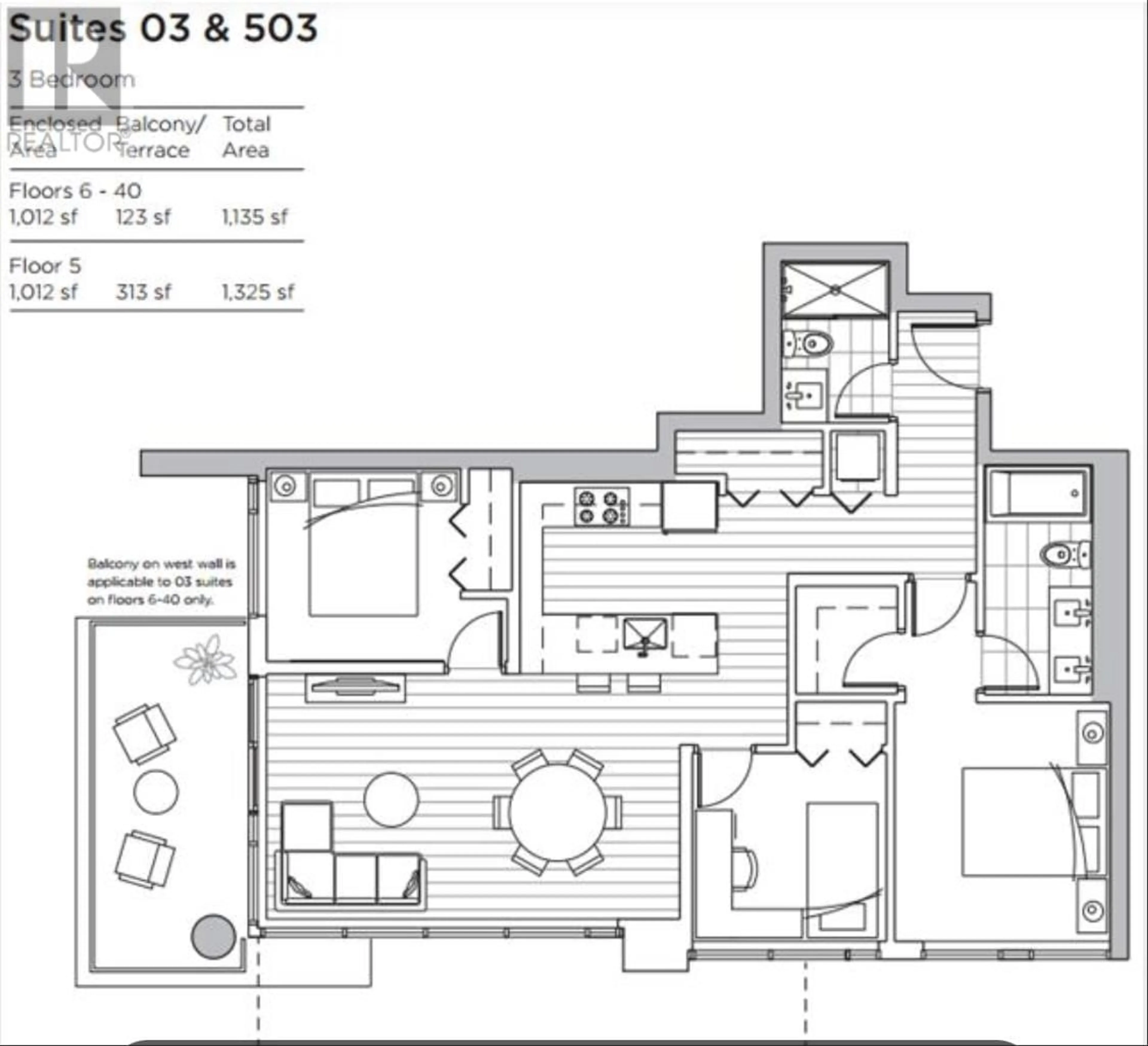 Floor plan for 3303 - 6538 NELSON AVENUE, Burnaby British Columbia V5H0G5