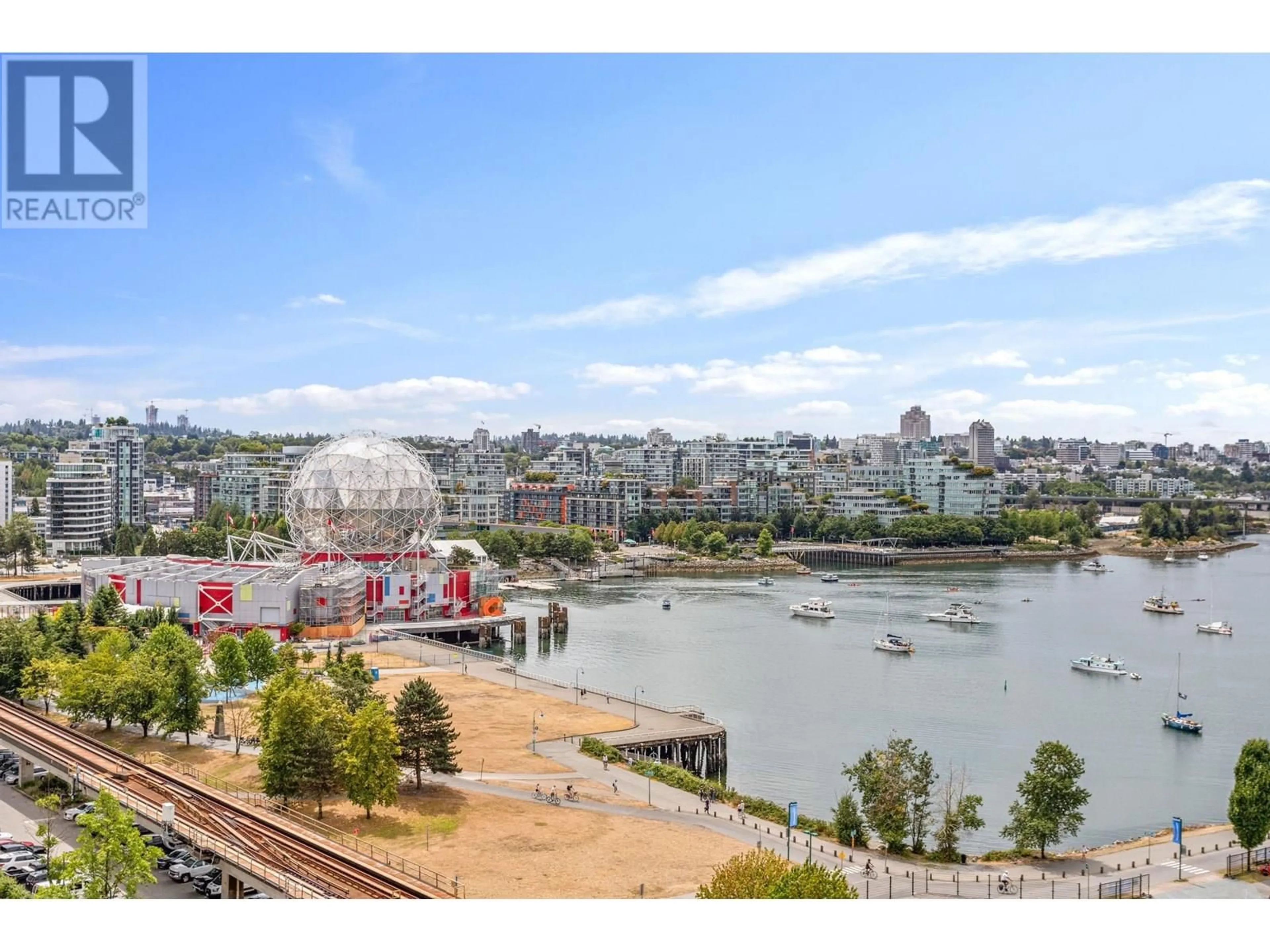 A pic from outside/outdoor area/front of a property/back of a property/a pic from drone, water/lake/river/ocean view for 1406 - 125 MILROSS AVENUE, Vancouver British Columbia V6A0A1