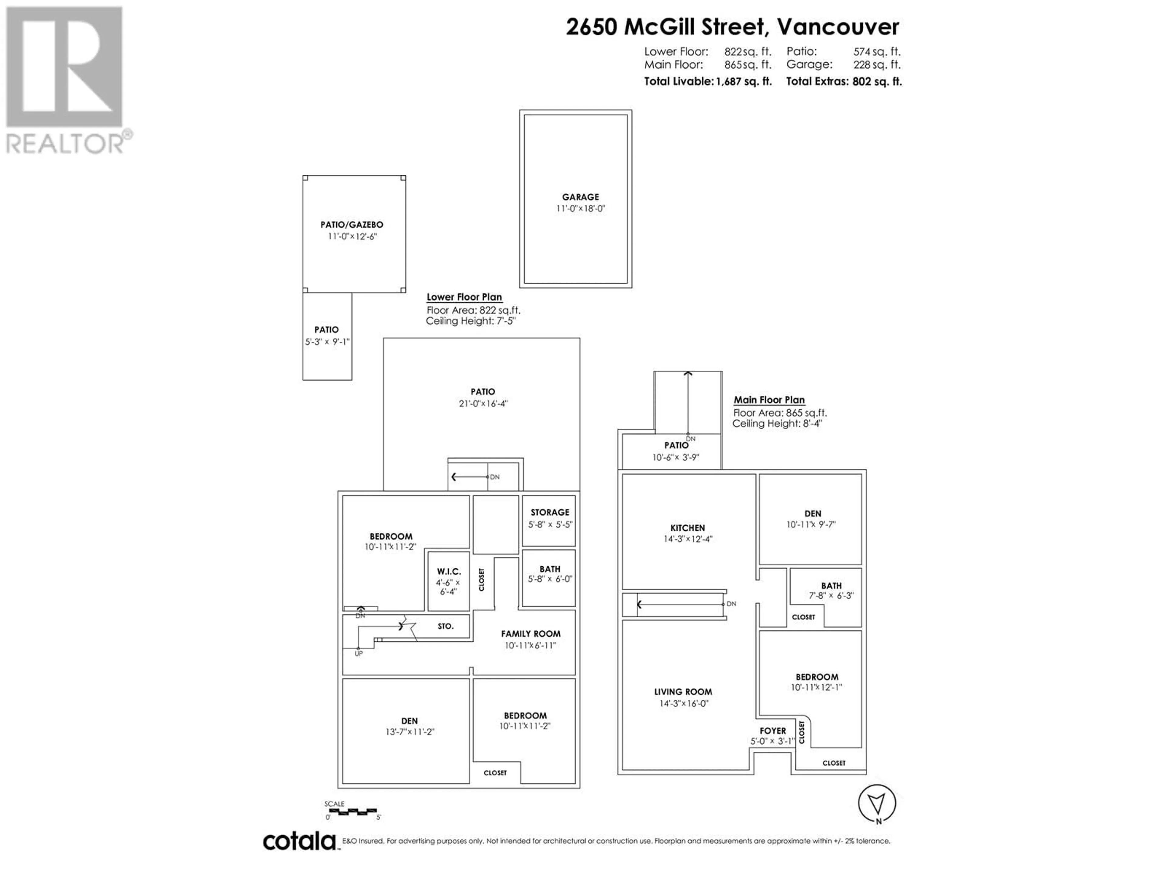 Floor plan for 2650 MCGILL STREET, Vancouver British Columbia V5K1H3