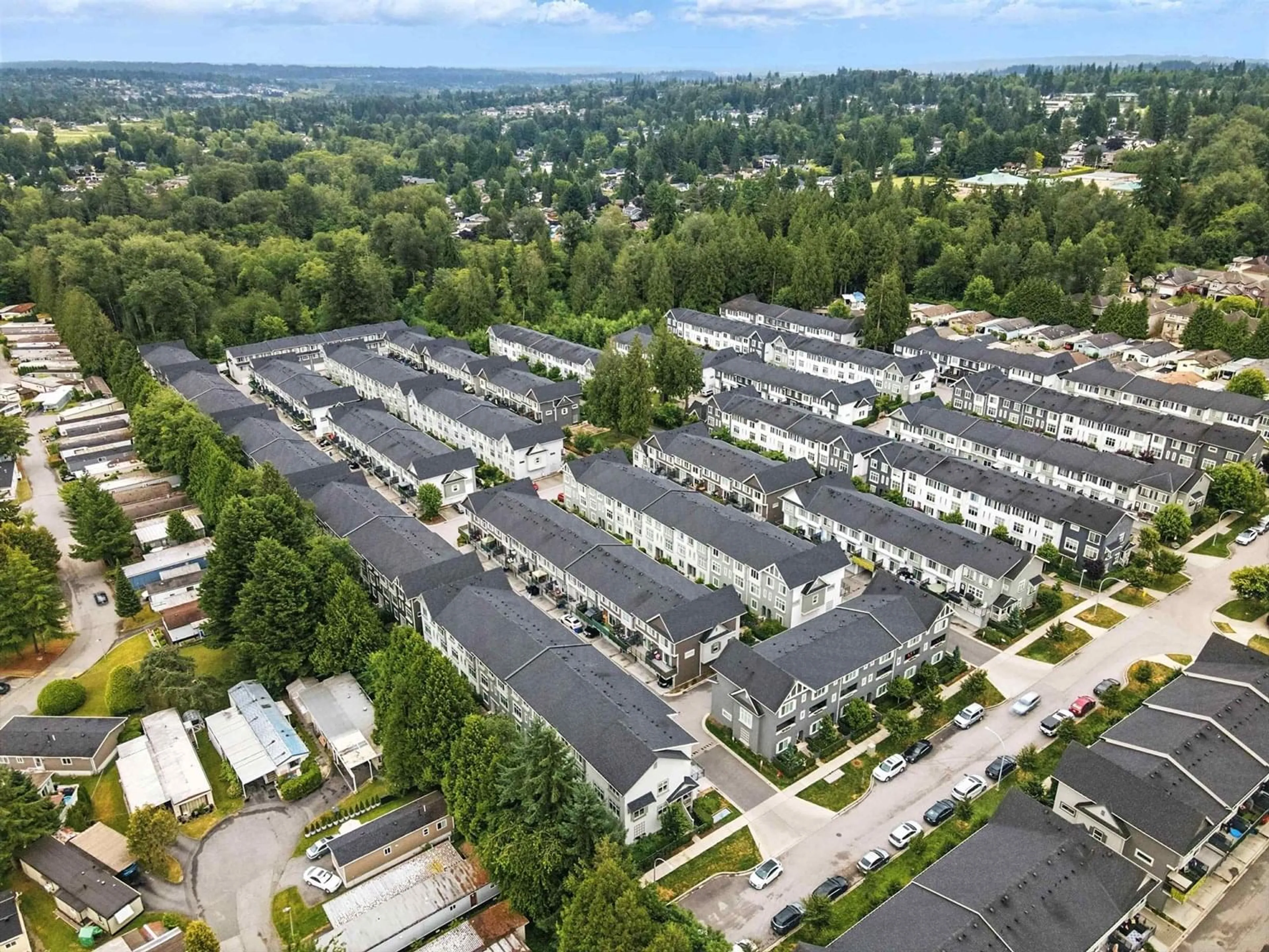 A pic from outside/outdoor area/front of a property/back of a property/a pic from drone, mountain view for 177 - 8168 136A, Surrey British Columbia V3W2Z6