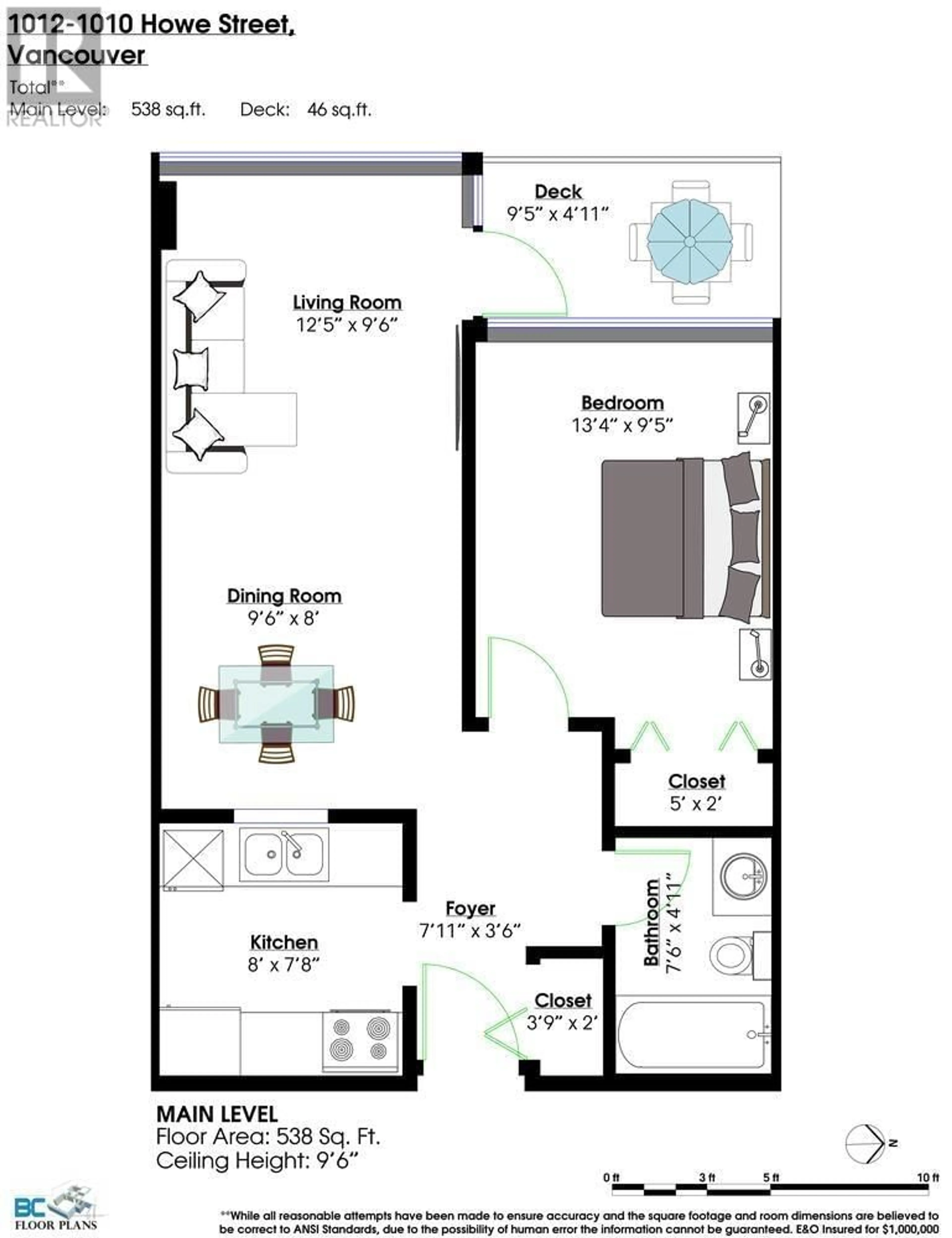 Floor plan for 1012 - 1010 HOWE STREET, Vancouver British Columbia V6Z1P5