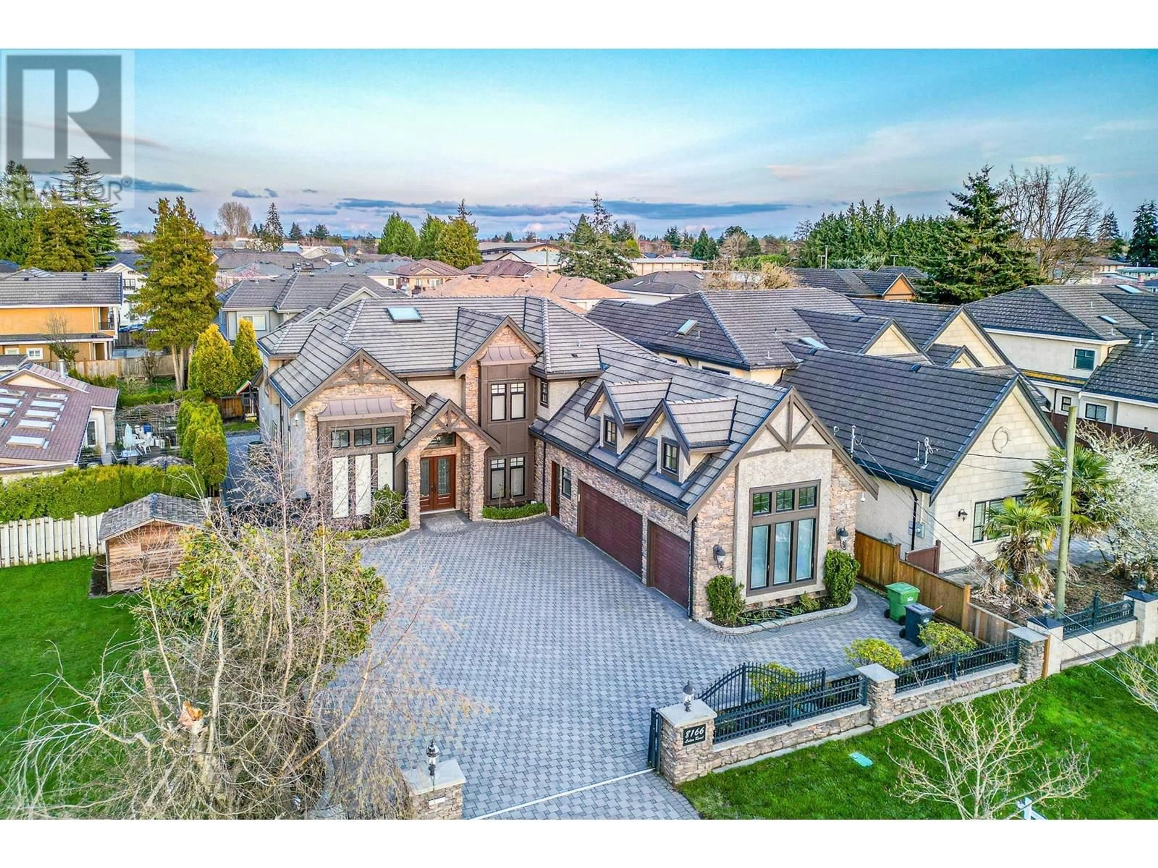 A pic from outside/outdoor area/front of a property/back of a property/a pic from drone, mountain view for 8166 LUTON ROAD, Richmond British Columbia V6Y2H2