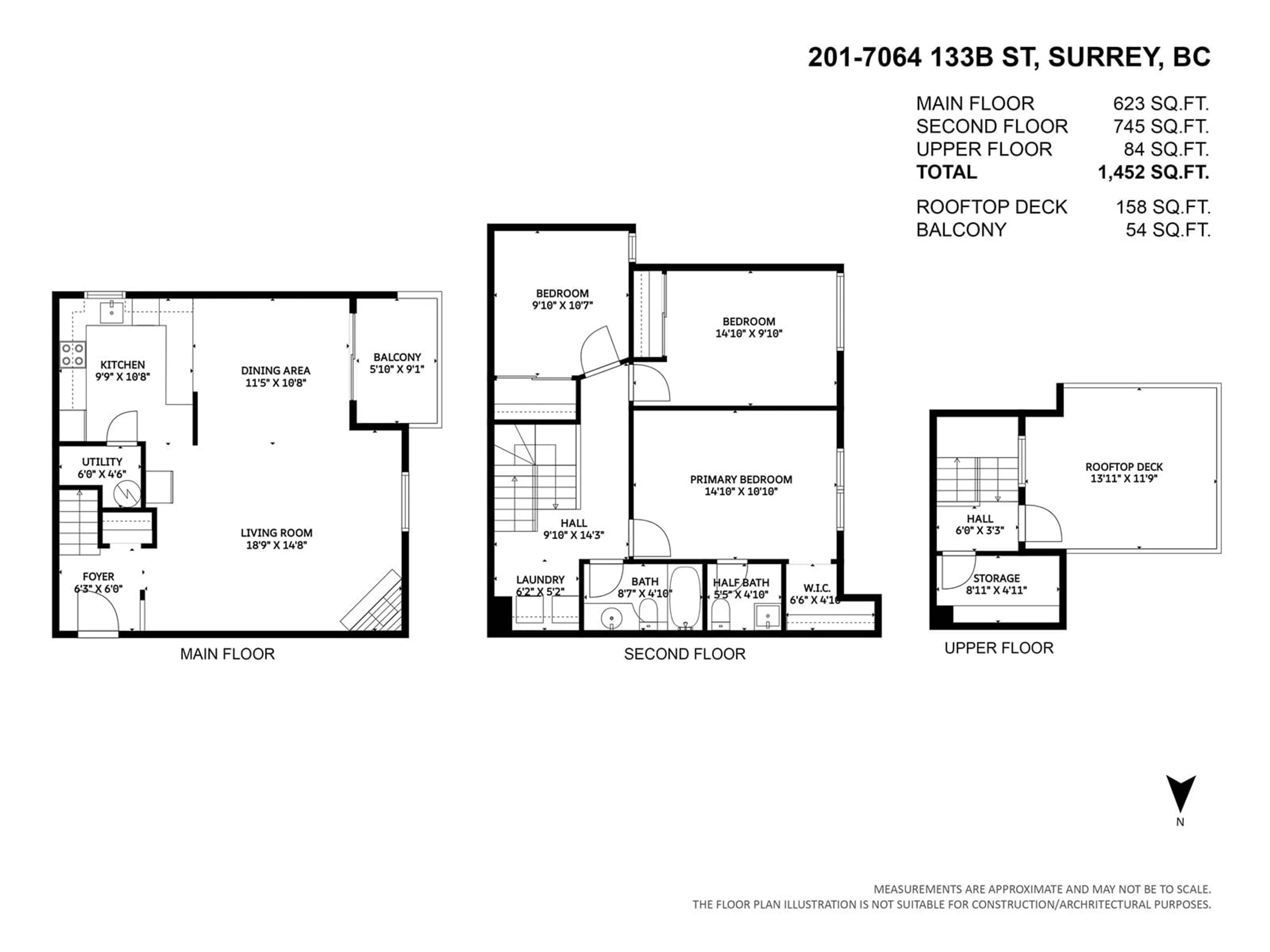 Floor plan for 201 - 7064 133B, Surrey British Columbia V3W8A4