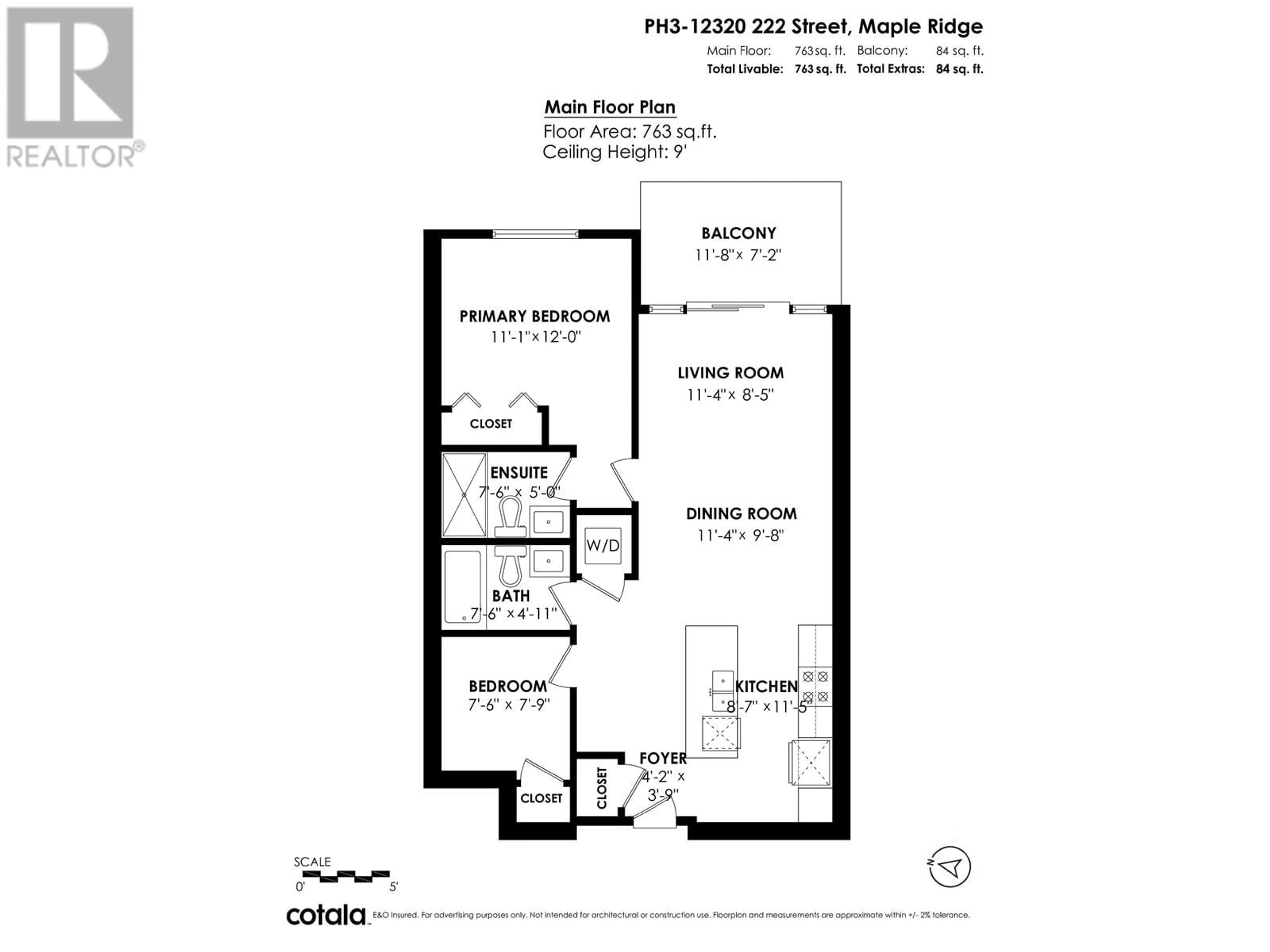 Floor plan for PH3 - 12320 222 STREET, Maple Ridge British Columbia V2X4K8