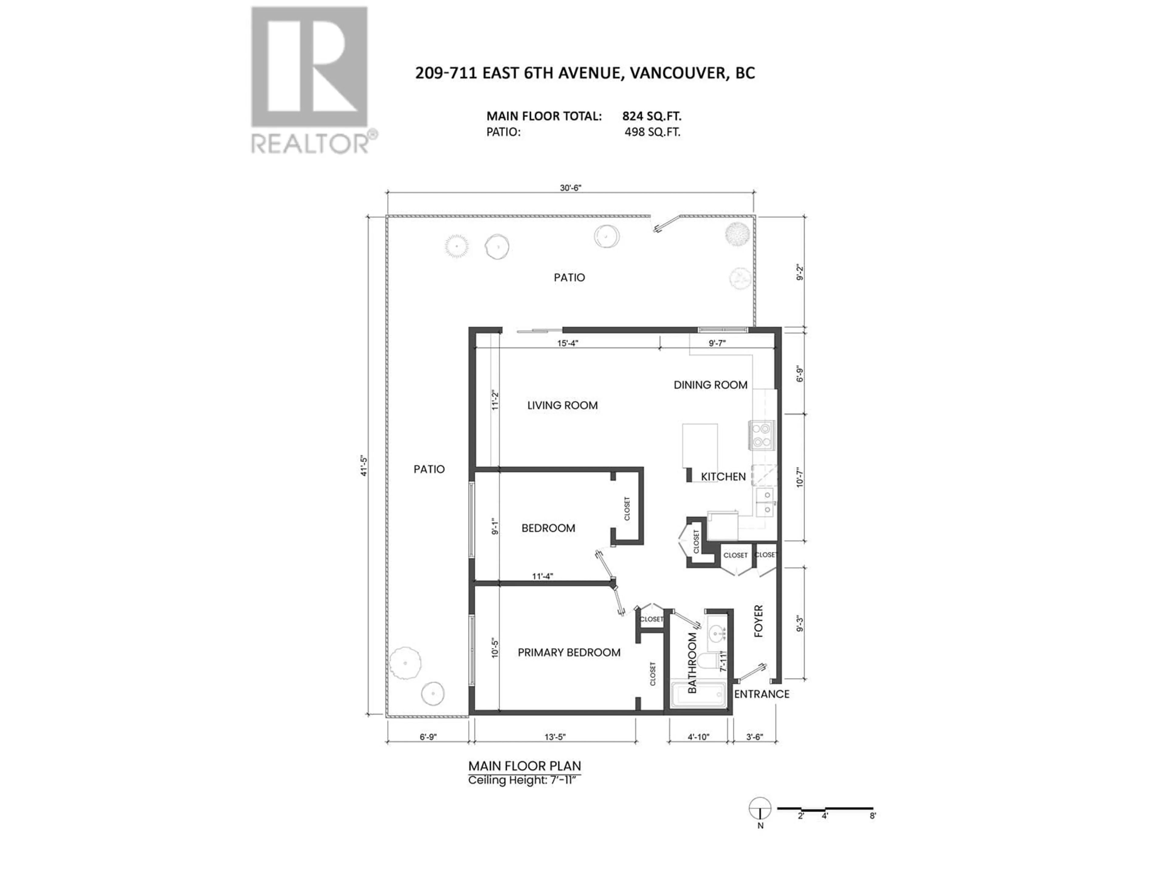 Floor plan for 209 - 711 6TH AVENUE, Vancouver British Columbia V5T1L7