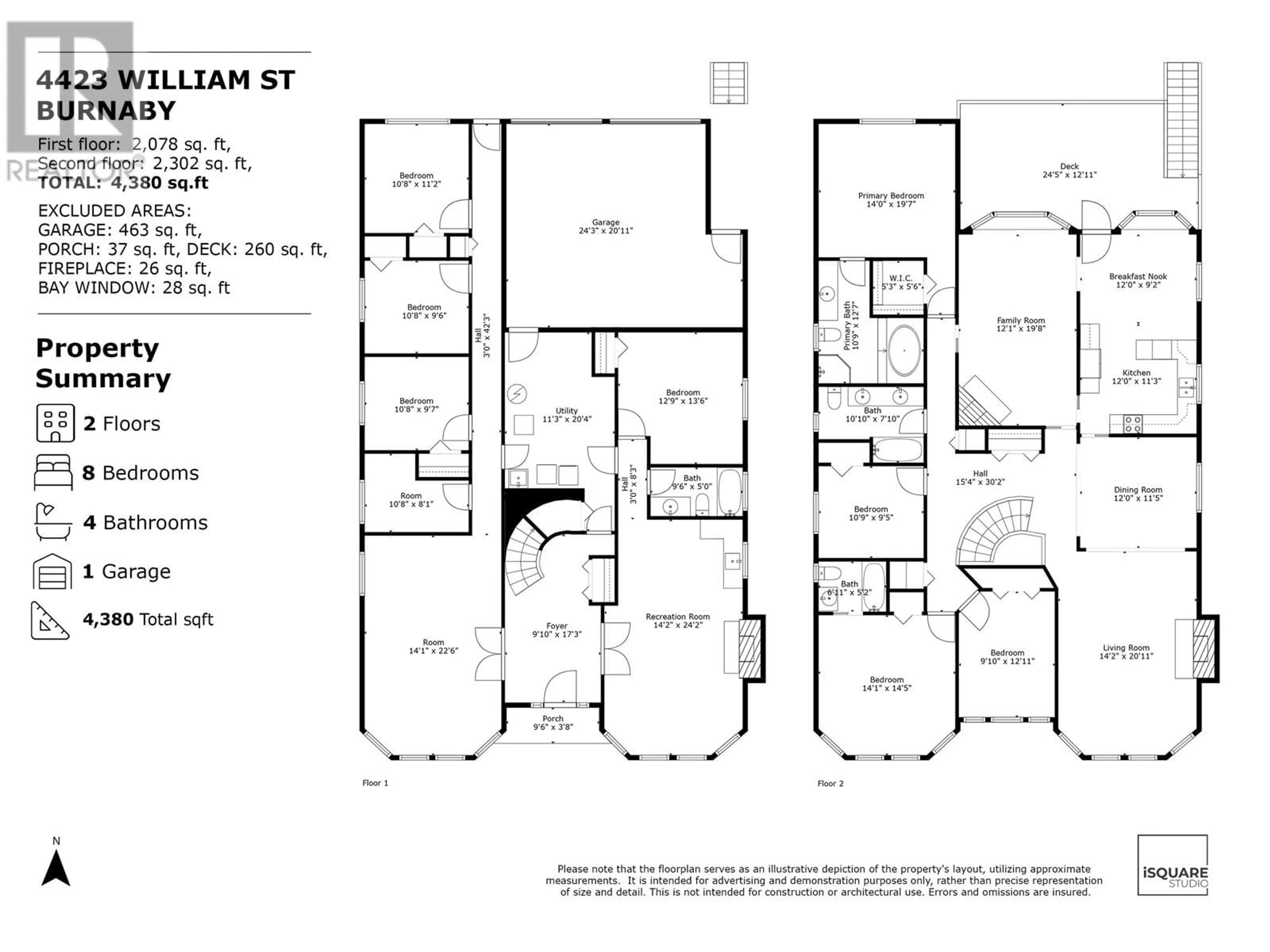 Floor plan for 4423 WILLIAM STREET, Burnaby British Columbia V5C3K2