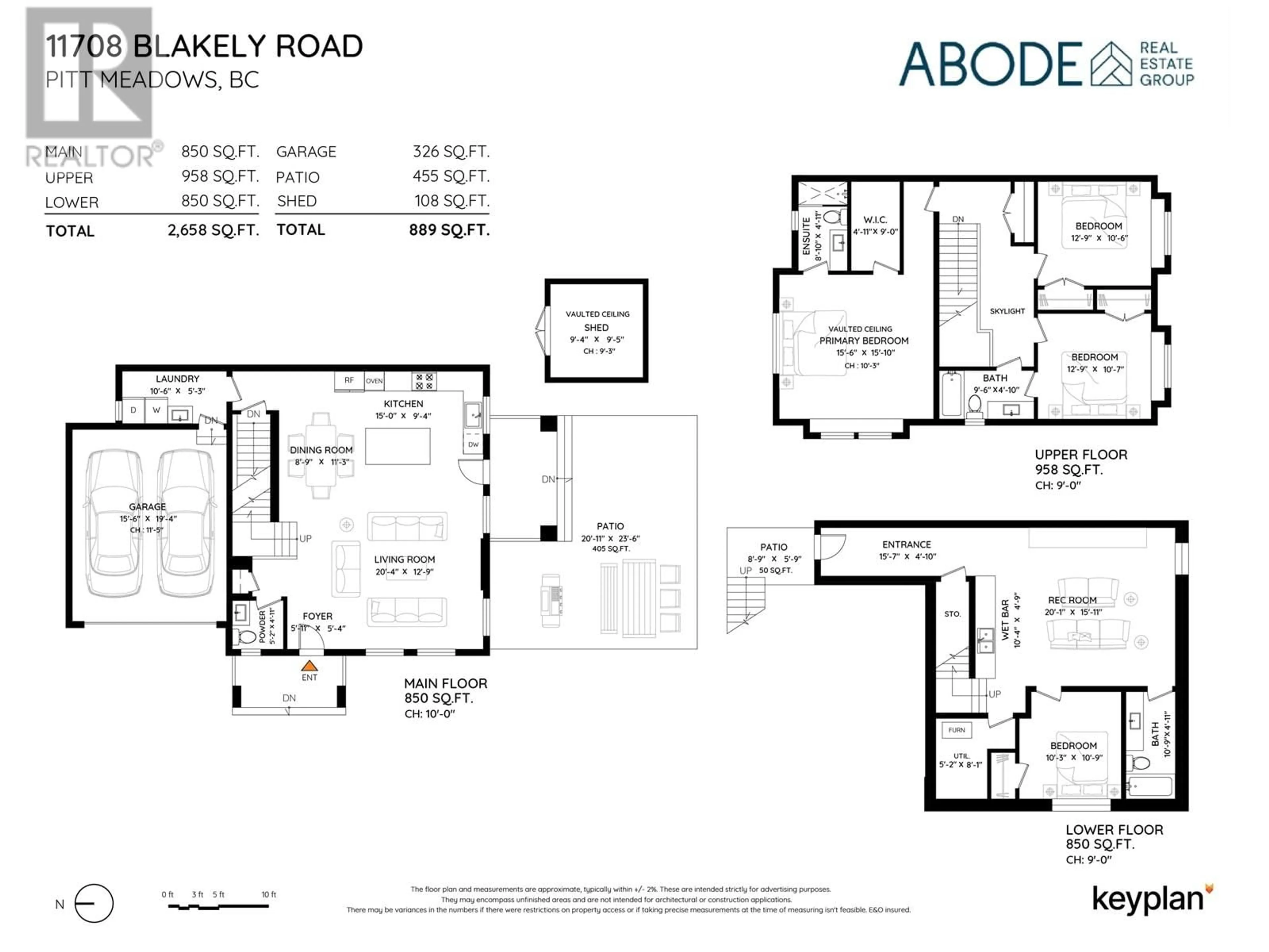 Floor plan for 11708 BLAKELY ROAD, Pitt Meadows British Columbia V3Y1H1