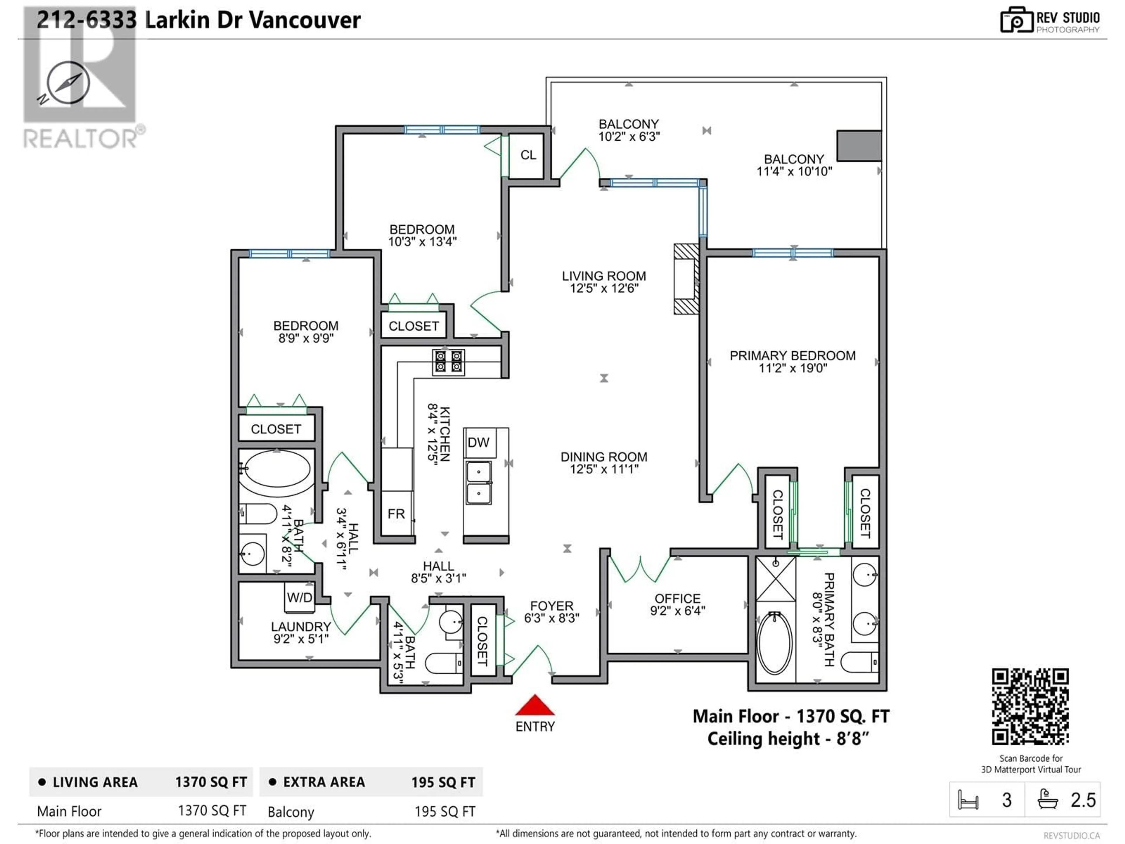 Floor plan for 212 - 6333 LARKIN DRIVE, Vancouver British Columbia V6T0A7