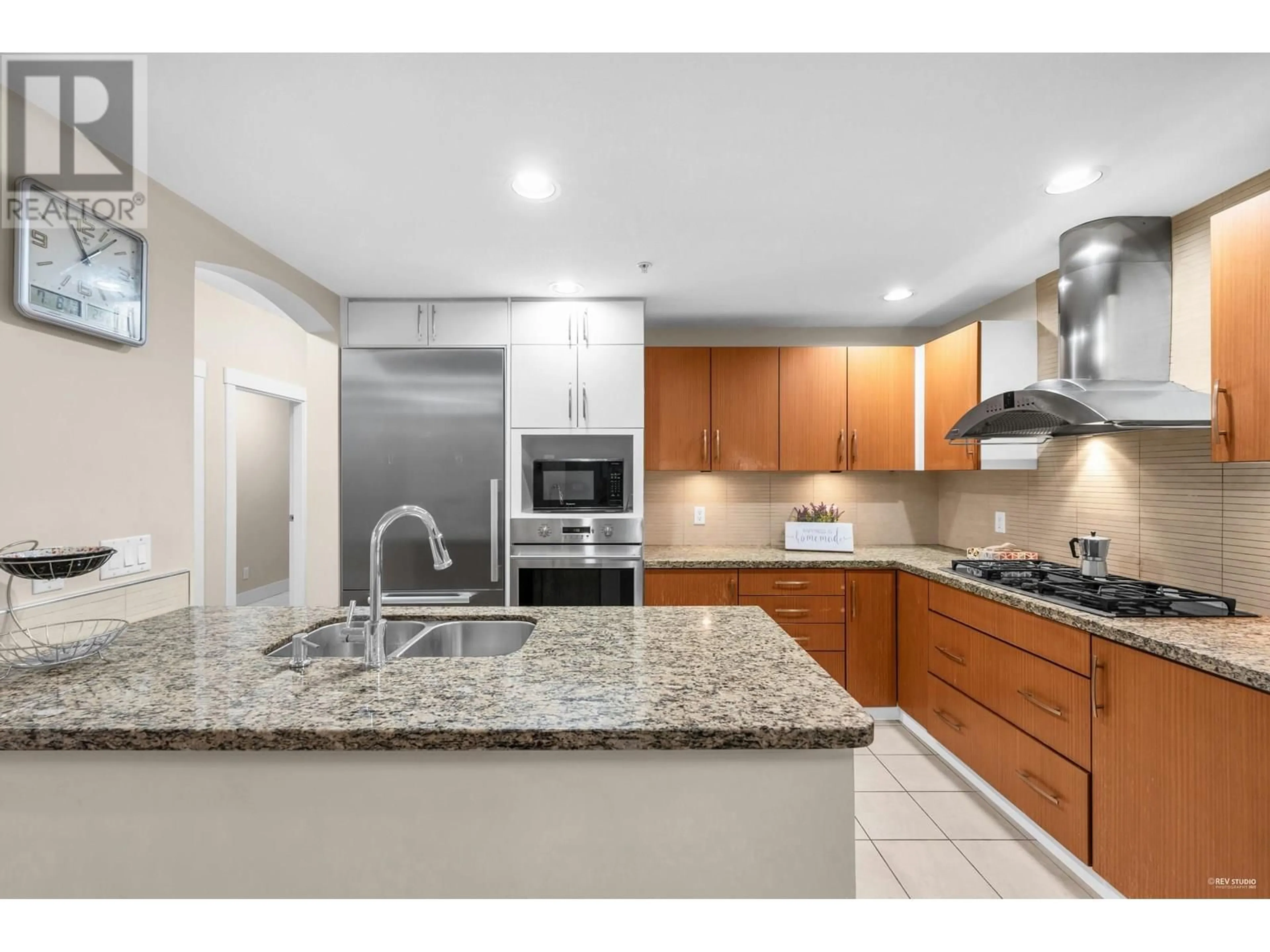 Standard kitchen, ceramic/tile floor for 212 - 6333 LARKIN DRIVE, Vancouver British Columbia V6T0A7