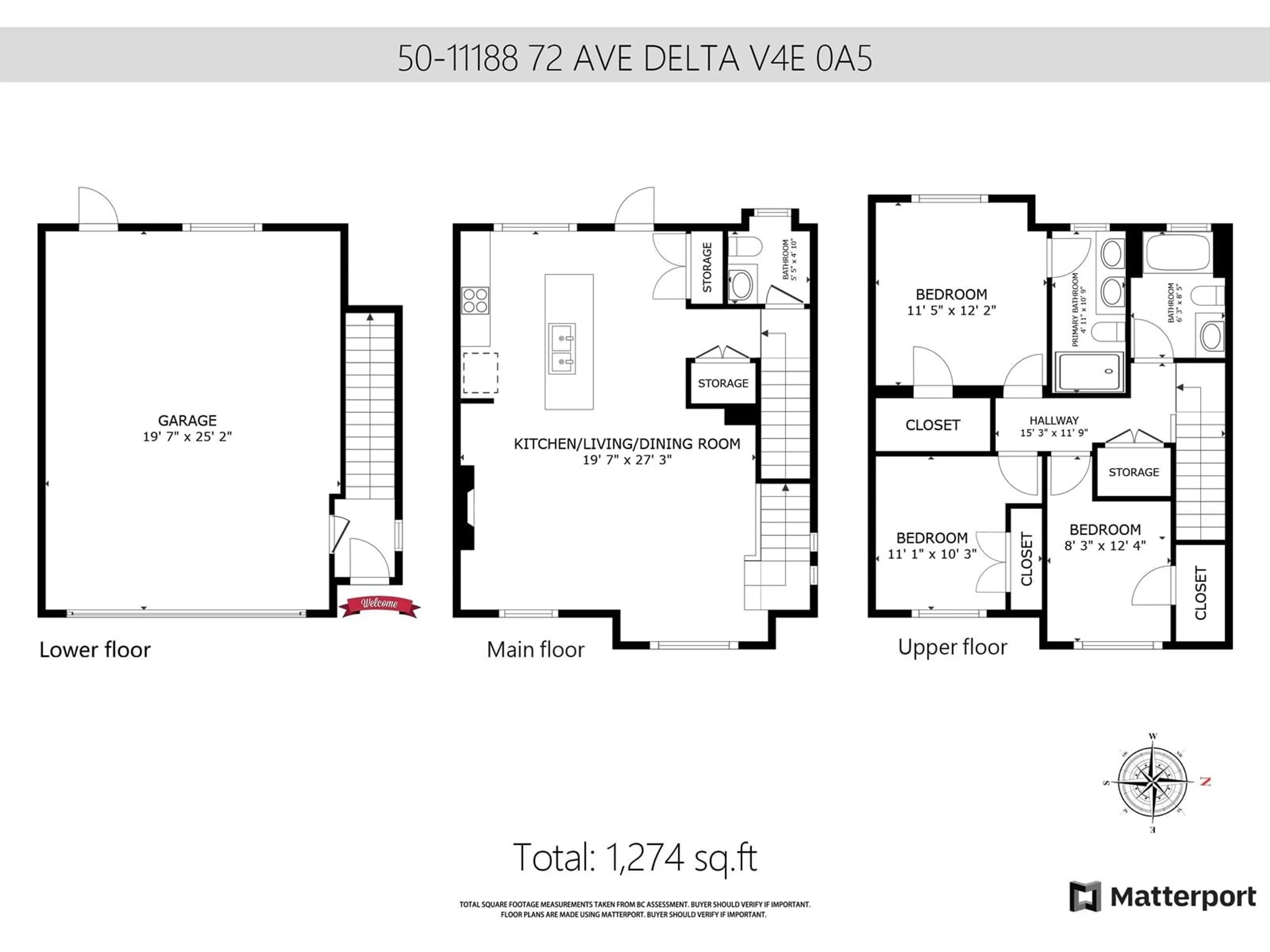Floor plan for 50 - 11188 72, Delta British Columbia V4E0A5