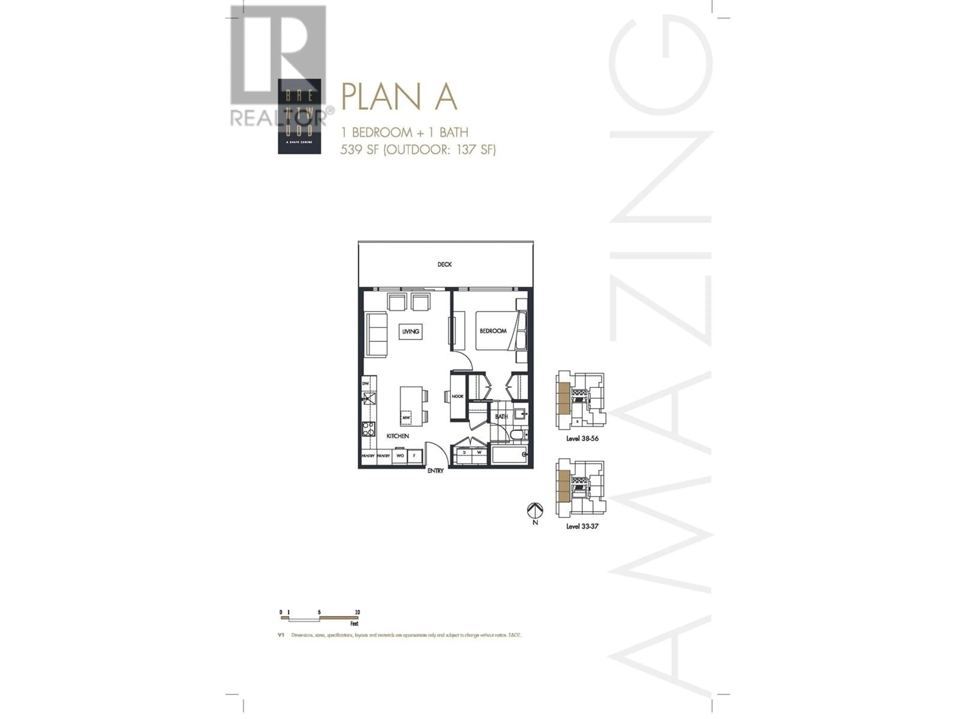 Floor plan for 3508 - 4510 HALIFAX WAY, Burnaby British Columbia V5C0K4