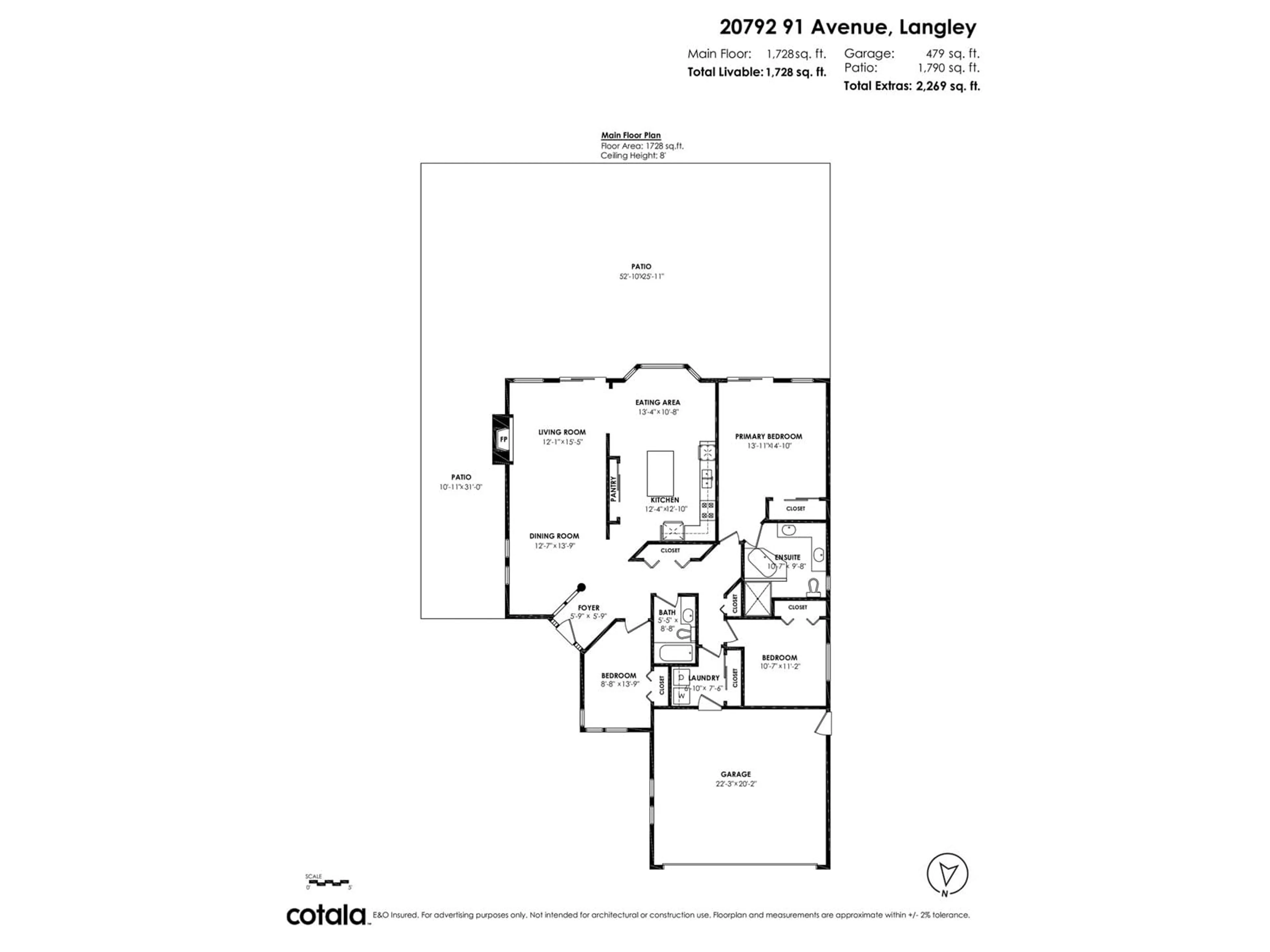 Floor plan for 20792 91, Langley British Columbia V1M2P5