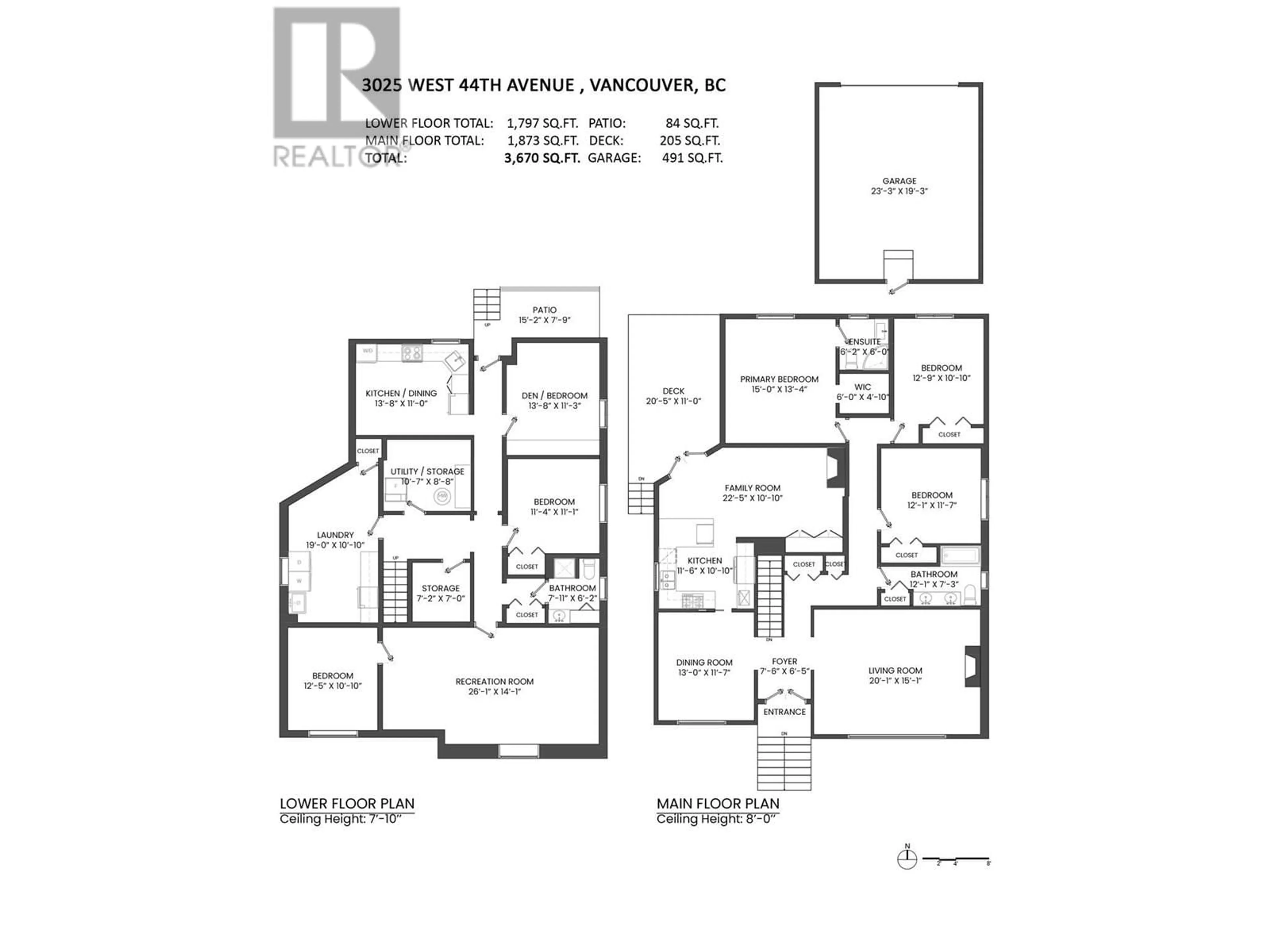 Floor plan for 3025 44TH AVENUE, Vancouver British Columbia V6N3K5