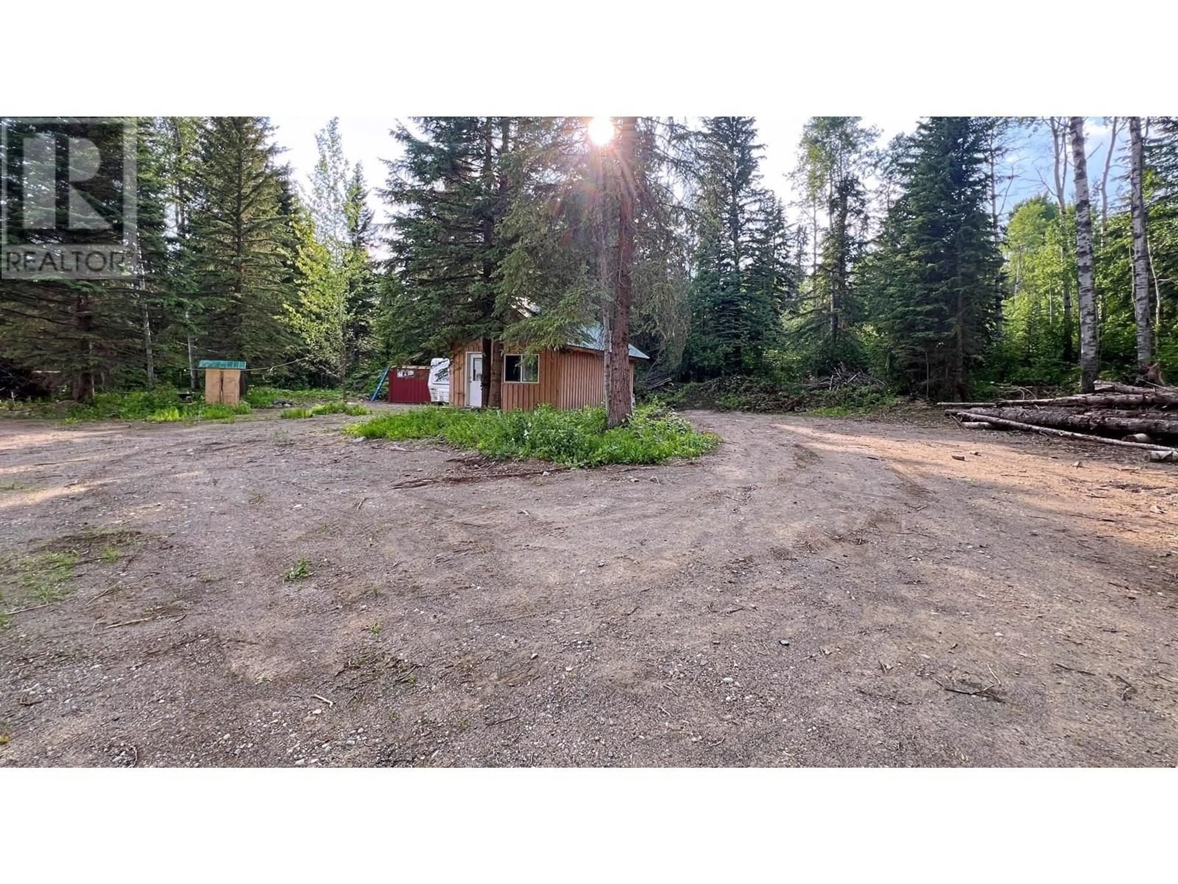 A pic from outside/outdoor area/front of a property/back of a property/a pic from drone, forest/trees view for 6304 MILLAR ROAD, Horsefly British Columbia V0L1L0