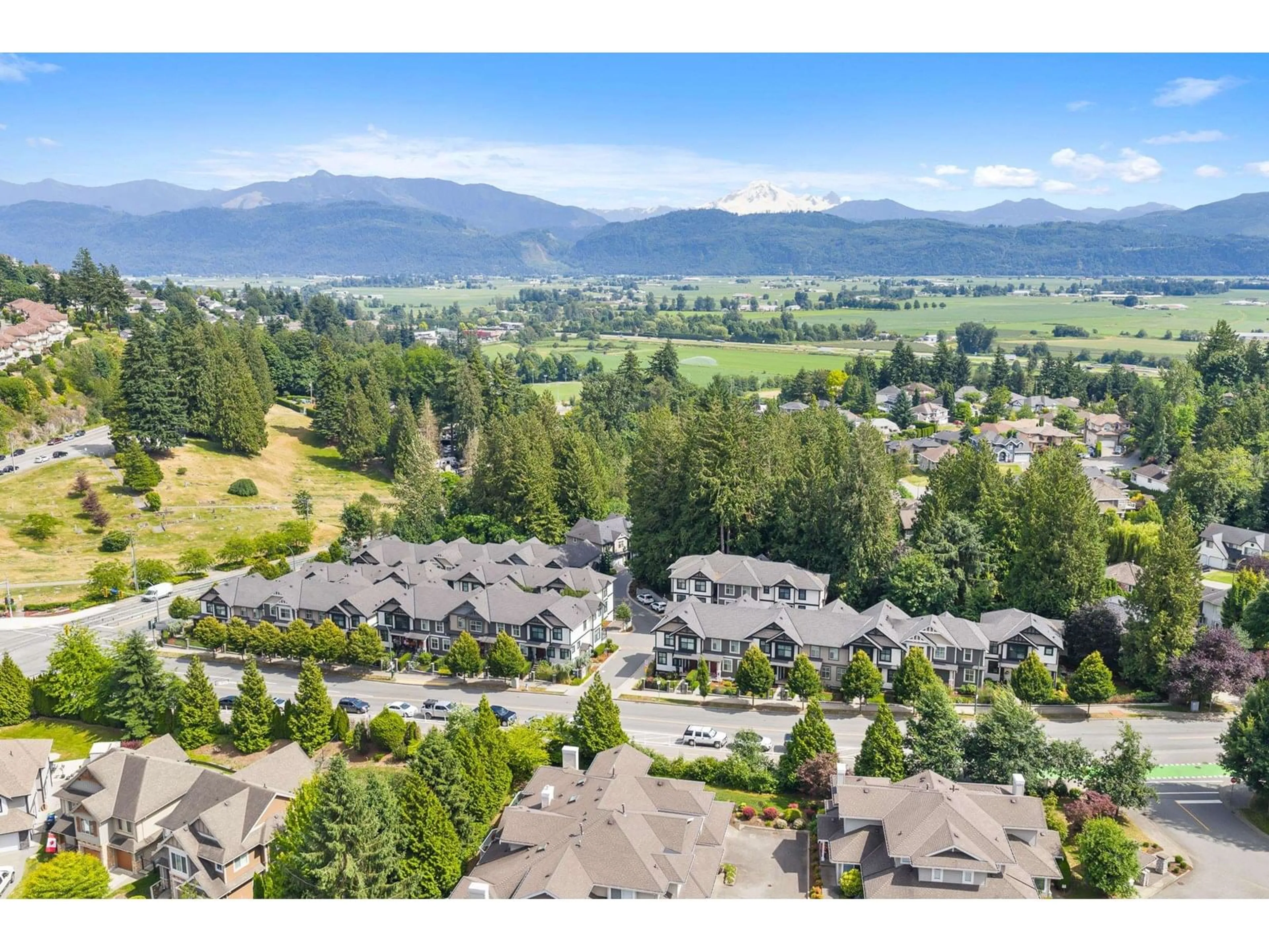 A pic from outside/outdoor area/front of a property/back of a property/a pic from drone, mountain view for 24 - 35298 MARSHALL, Abbotsford British Columbia V3G0E2