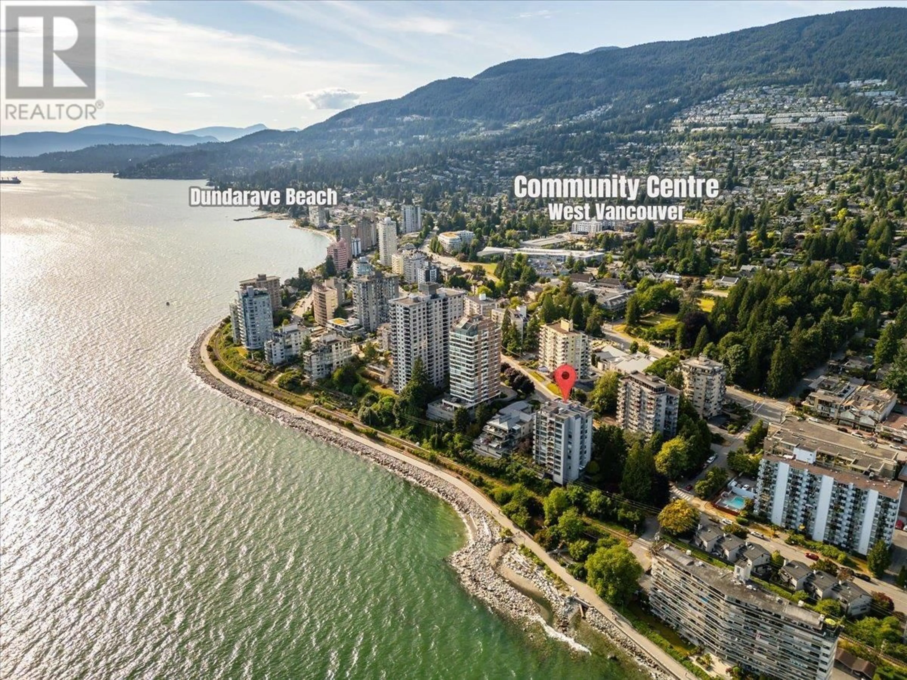A pic from outside/outdoor area/front of a property/back of a property/a pic from drone, water/lake/river/ocean view for 202 - 1930 BELLEVUE AVENUE, West Vancouver British Columbia V7V1B5