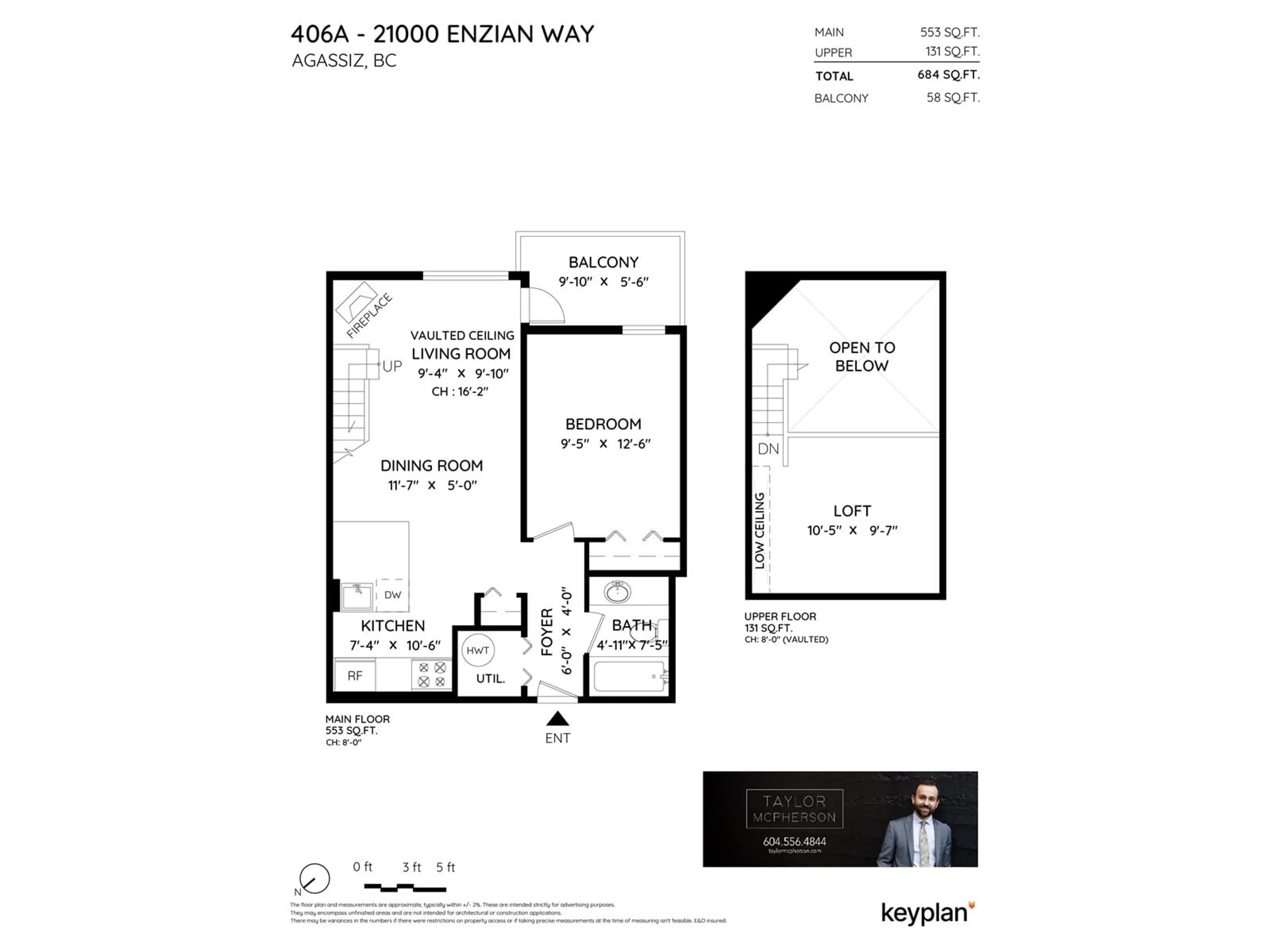Floor plan for 406A - 21000 ENZIAN, Agassiz British Columbia V0M1A1