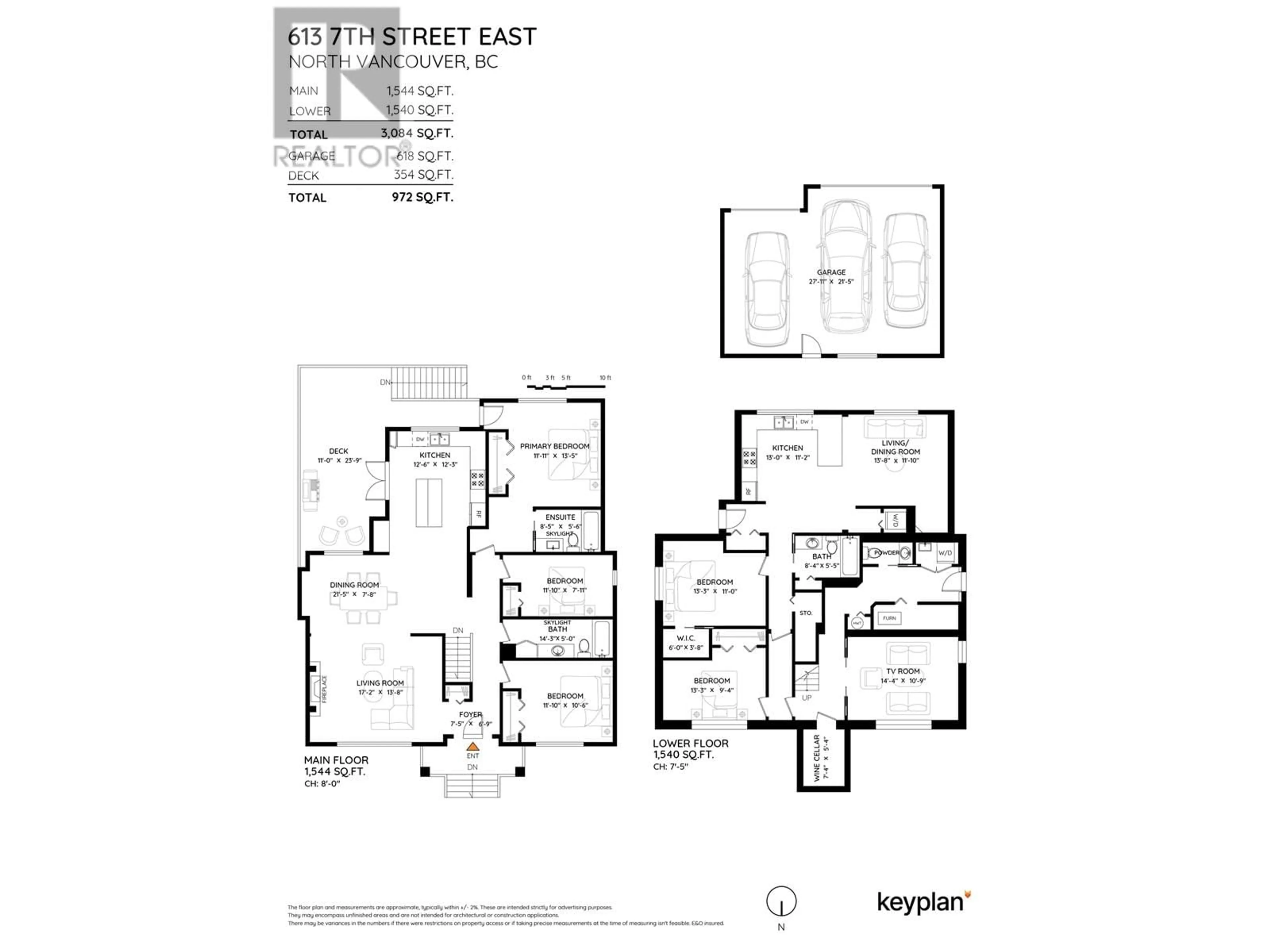 Floor plan for 613 7TH STREET, North Vancouver British Columbia V7L1S5