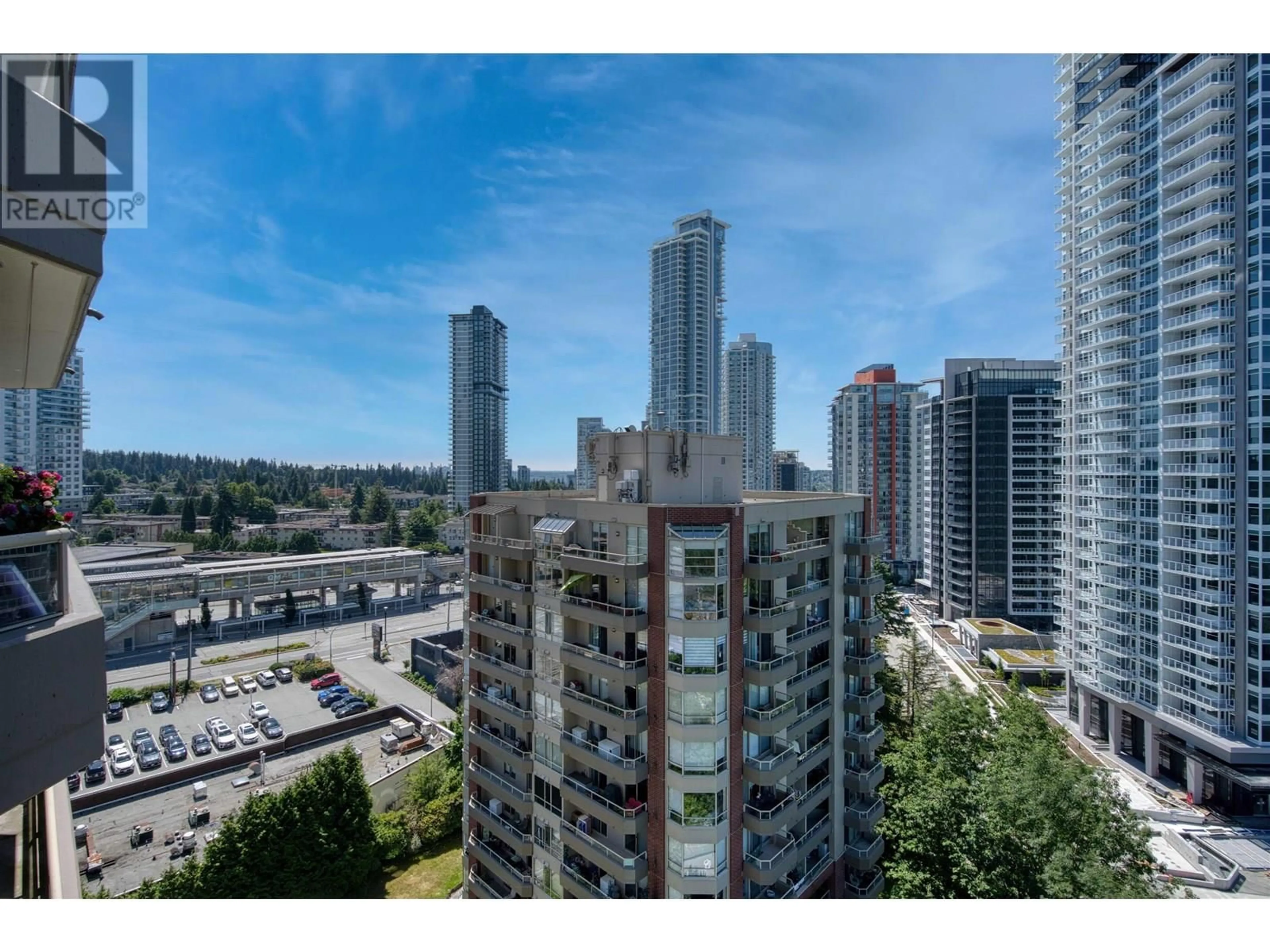 A pic from outside/outdoor area/front of a property/back of a property/a pic from drone, city buildings view from balcony for 1704 - 738 FARROW STREET, Coquitlam British Columbia V3J7V4