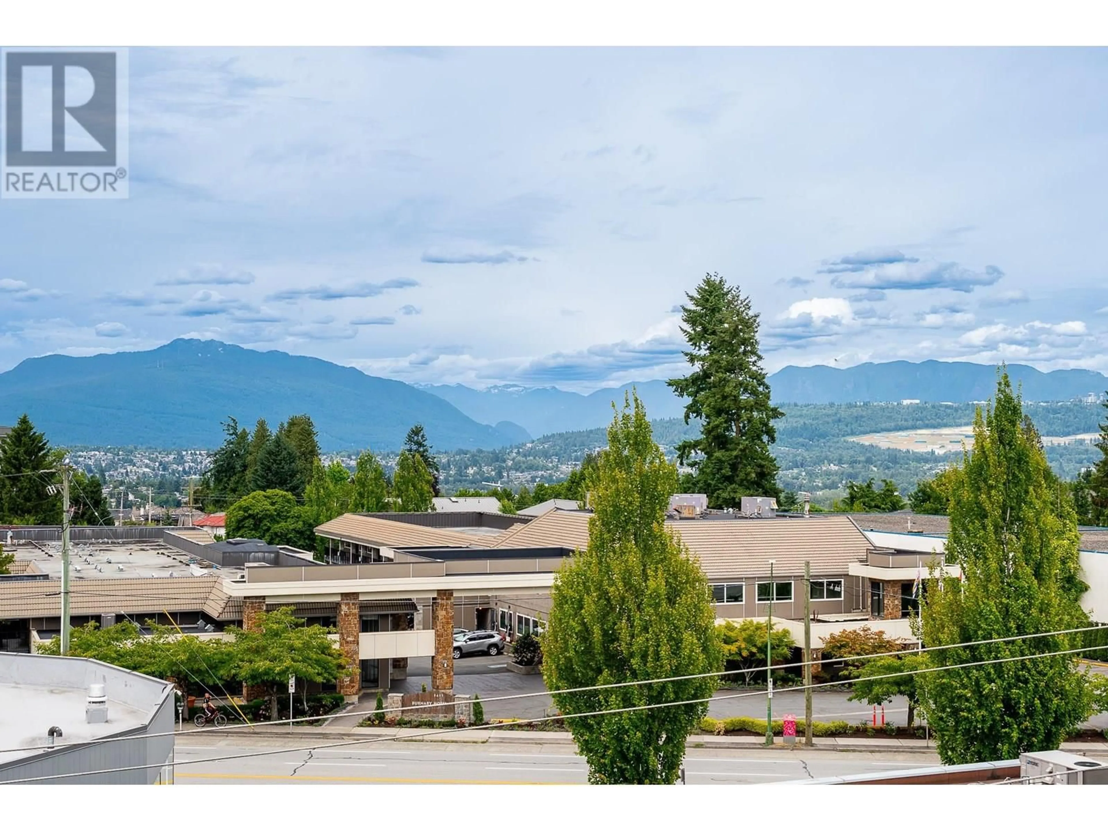 A pic from outside/outdoor area/front of a property/back of a property/a pic from drone, mountain view for PH16 - 5388 GRIMMER STREET, Burnaby British Columbia V5H0B9