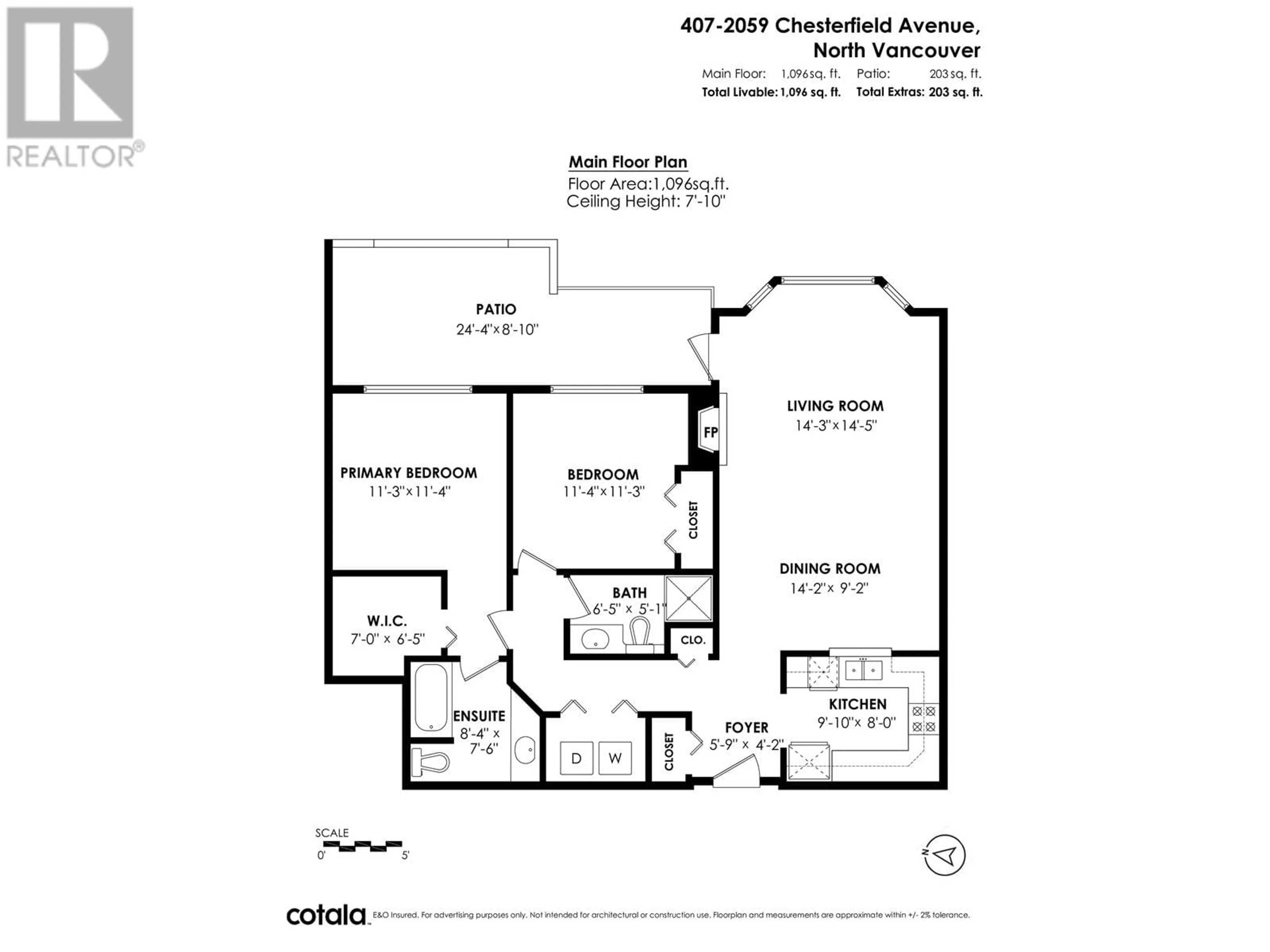 Floor plan for 407 - 2059 CHESTERFIELD AVENUE, North Vancouver British Columbia V7M2P4
