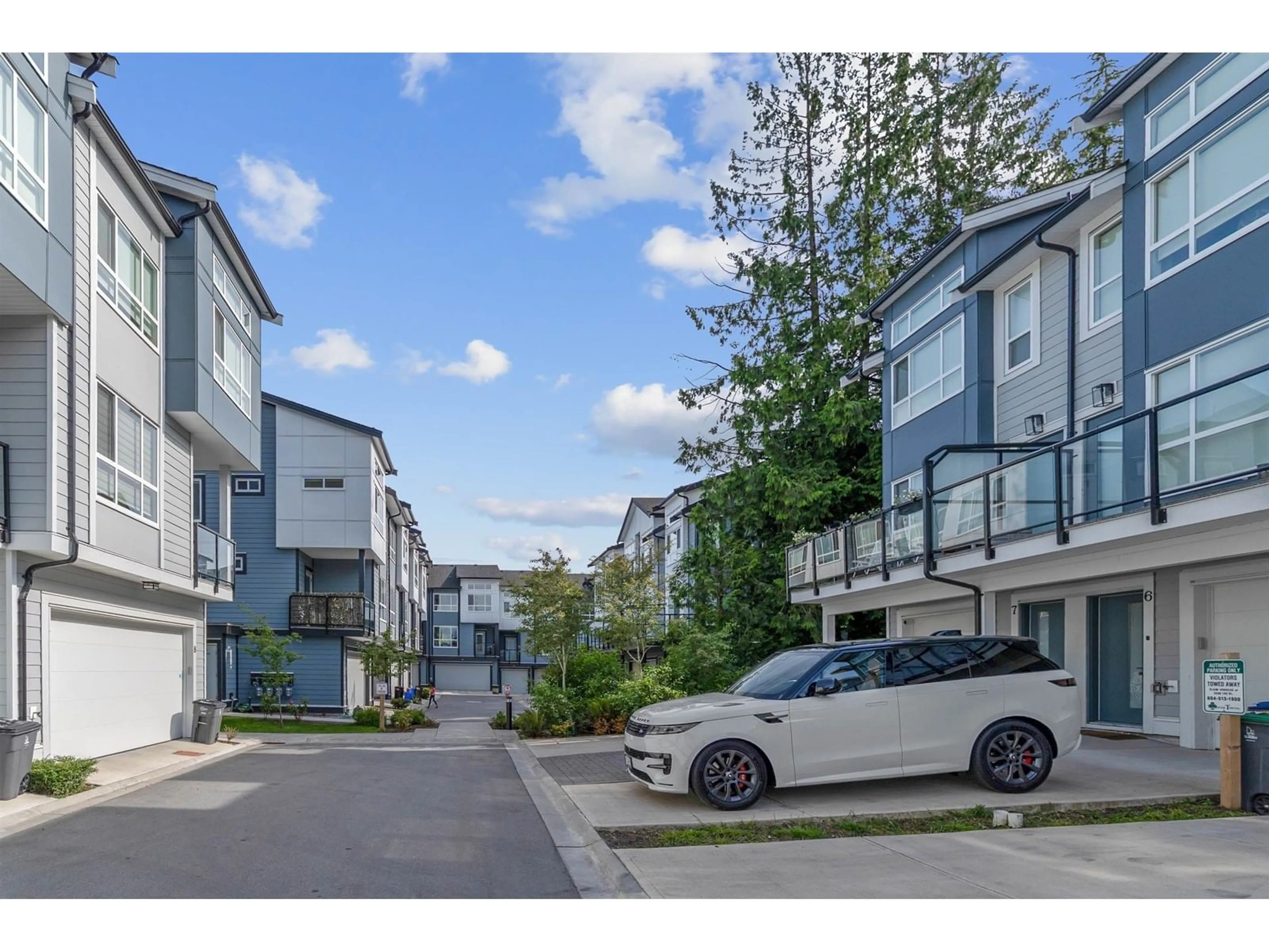 A pic from outside/outdoor area/front of a property/back of a property/a pic from drone, street for 4 - 7050 188, Surrey British Columbia V4N3G6