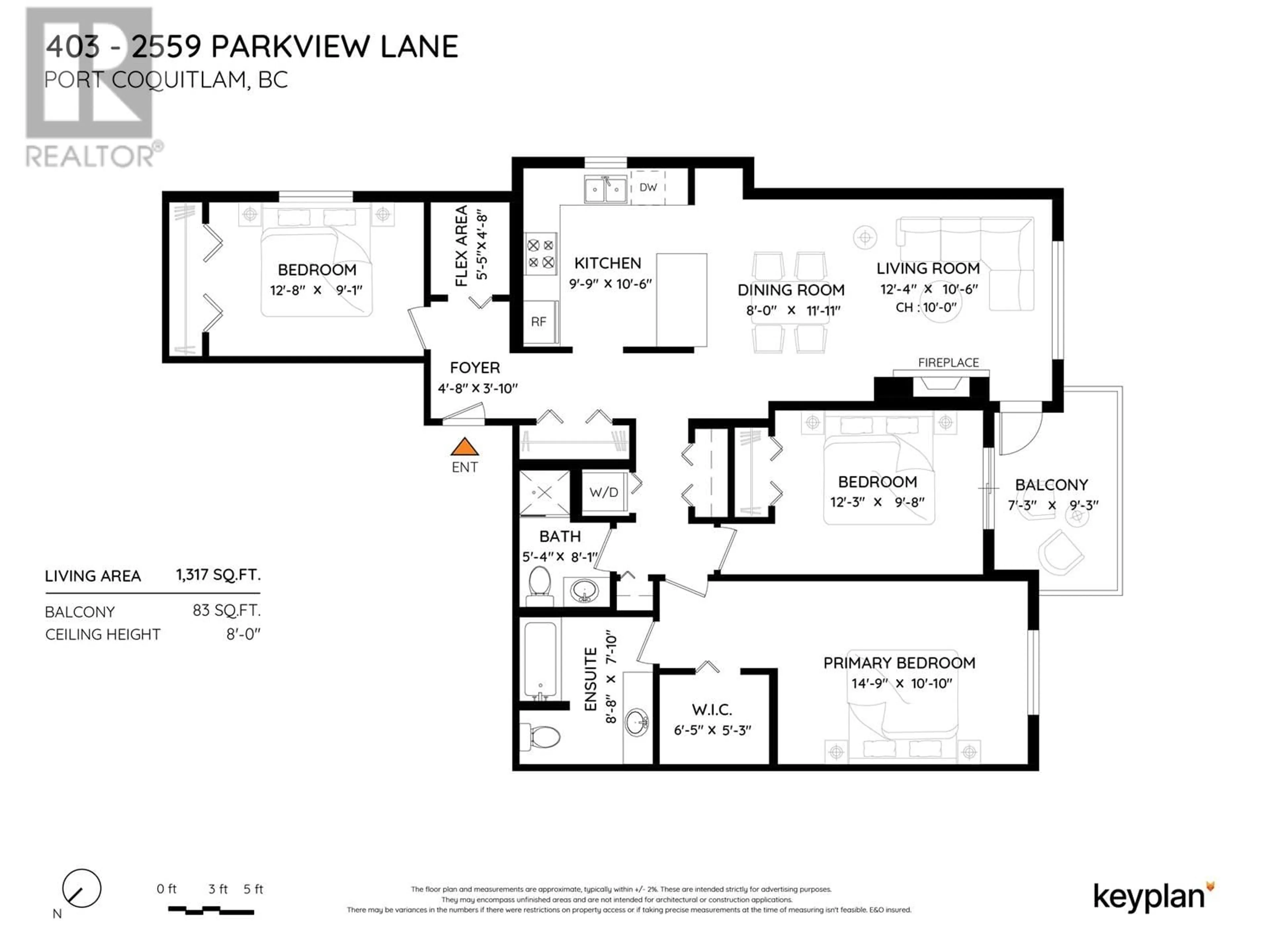 Floor plan for 403 - 2559 PARKVIEW LANE, Port Coquitlam British Columbia V3C6M1