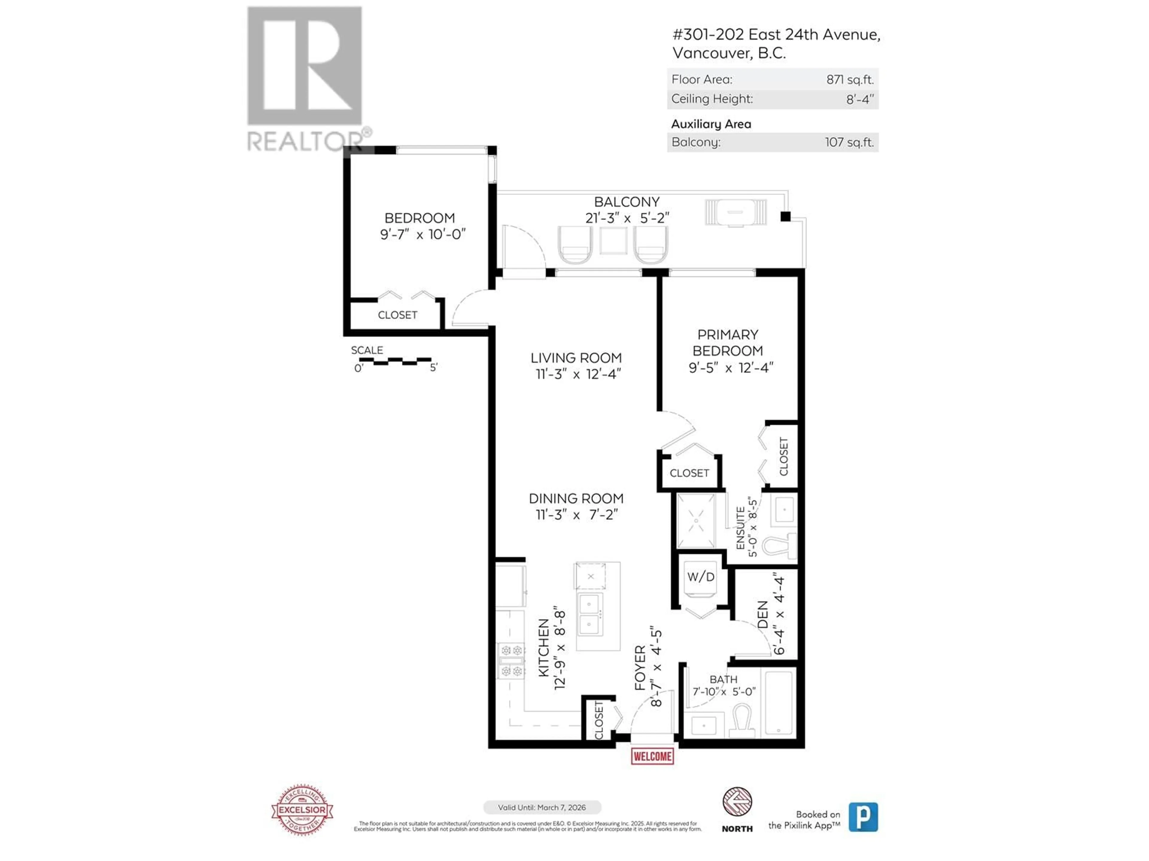 Floor plan for 301 - 202 24TH AVENUE, Vancouver British Columbia V5V1Z6