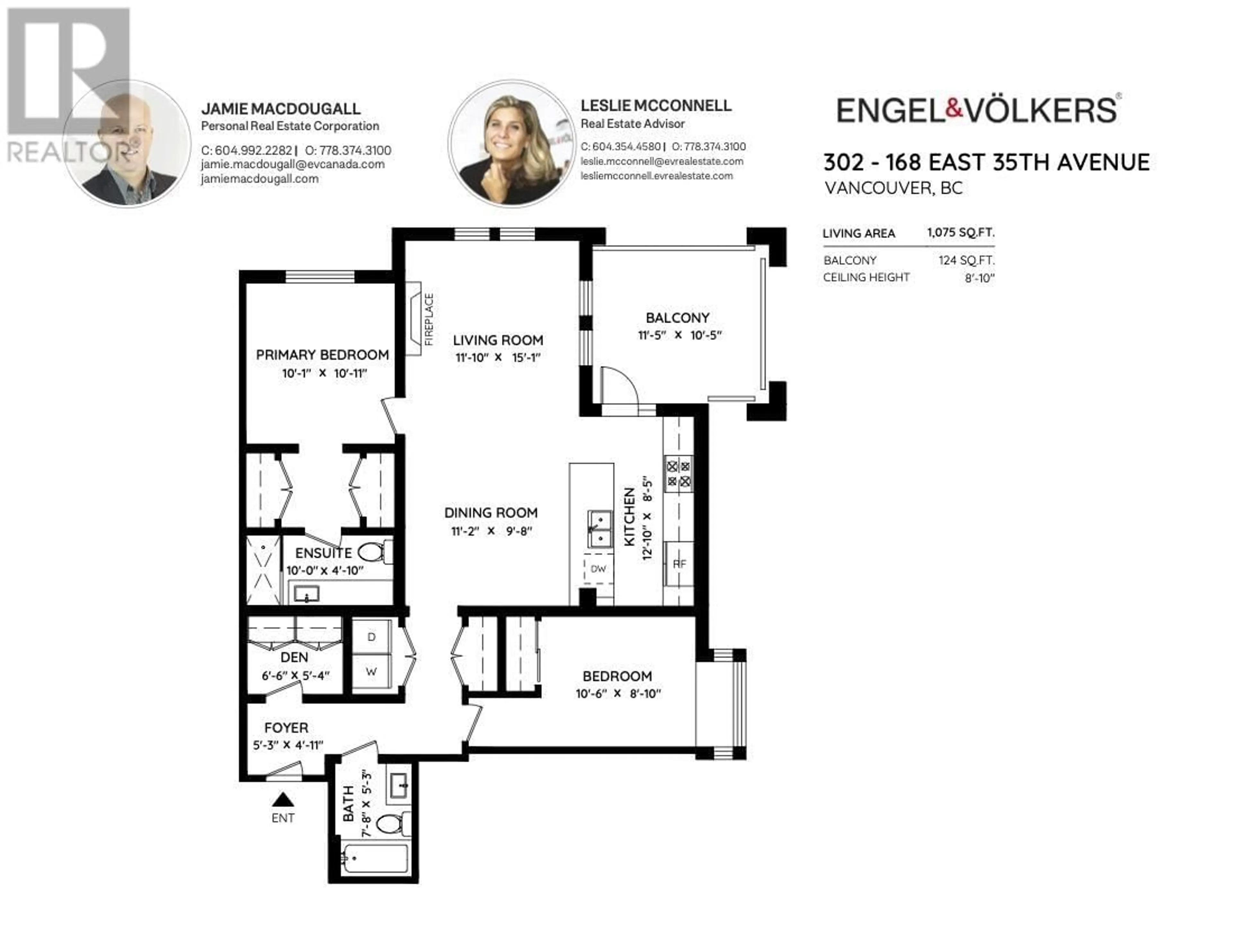 Floor plan for 302 - 168 35TH AVENUE, Vancouver British Columbia V5W1A6