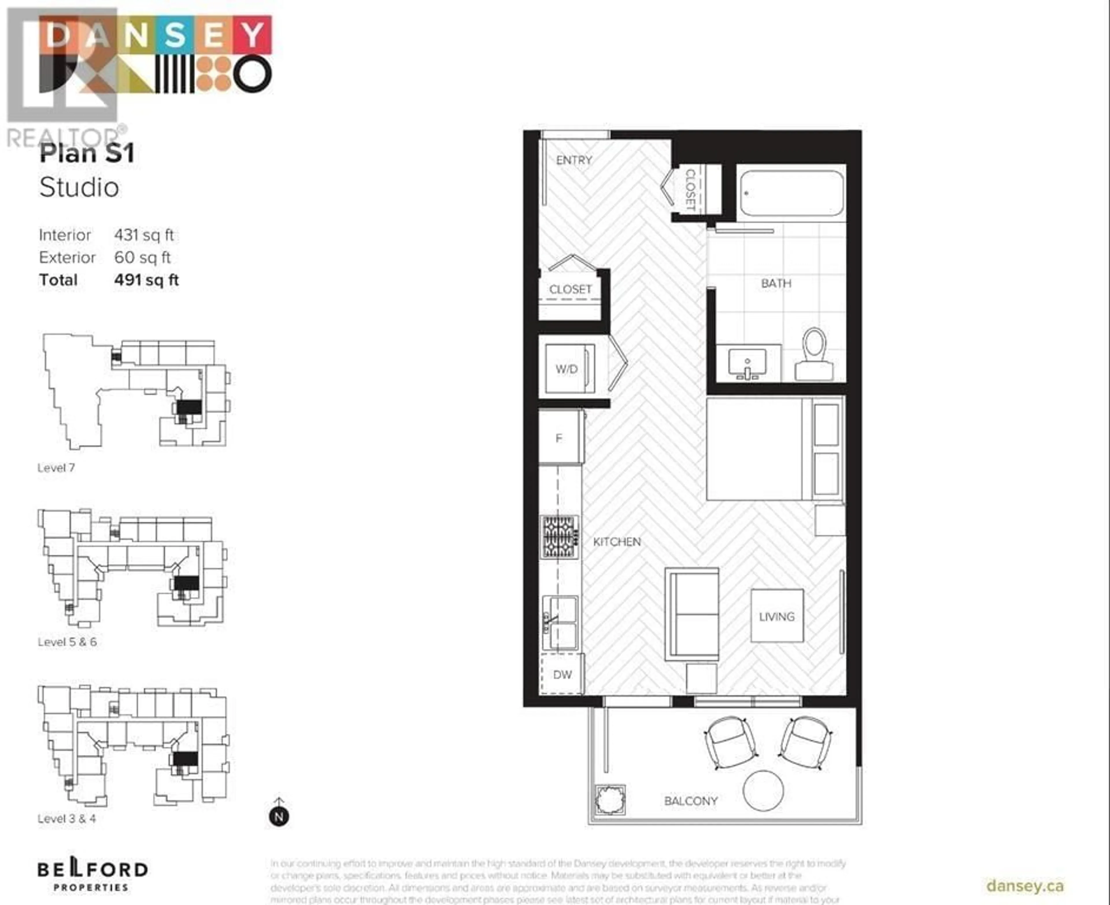 Floor plan for 623 - 599 DANSEY AVENUE, Coquitlam British Columbia V3J5S4