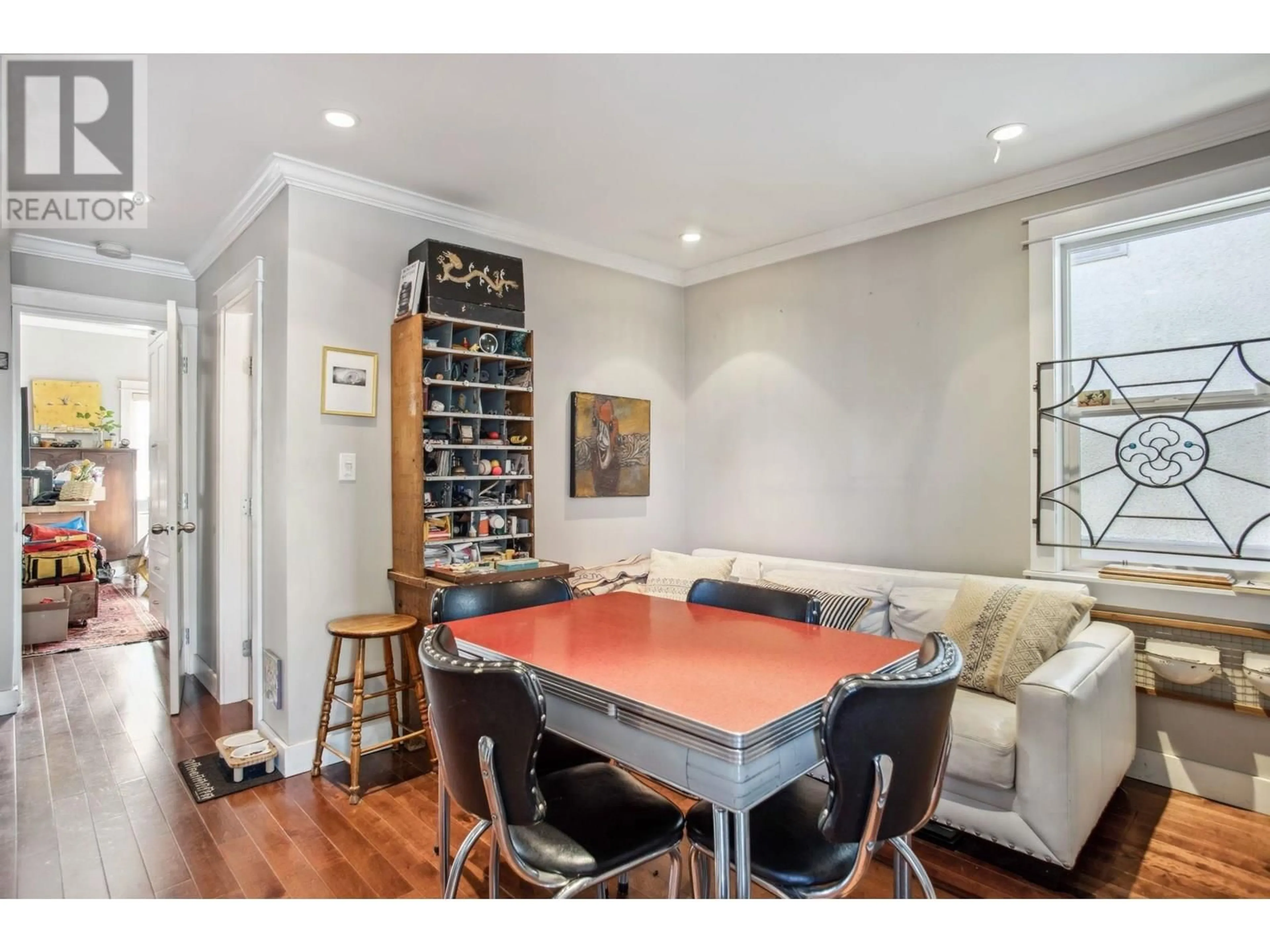 Dining room, wood/laminate floor for 3617 ADANAC STREET, Vancouver British Columbia V5K2P7