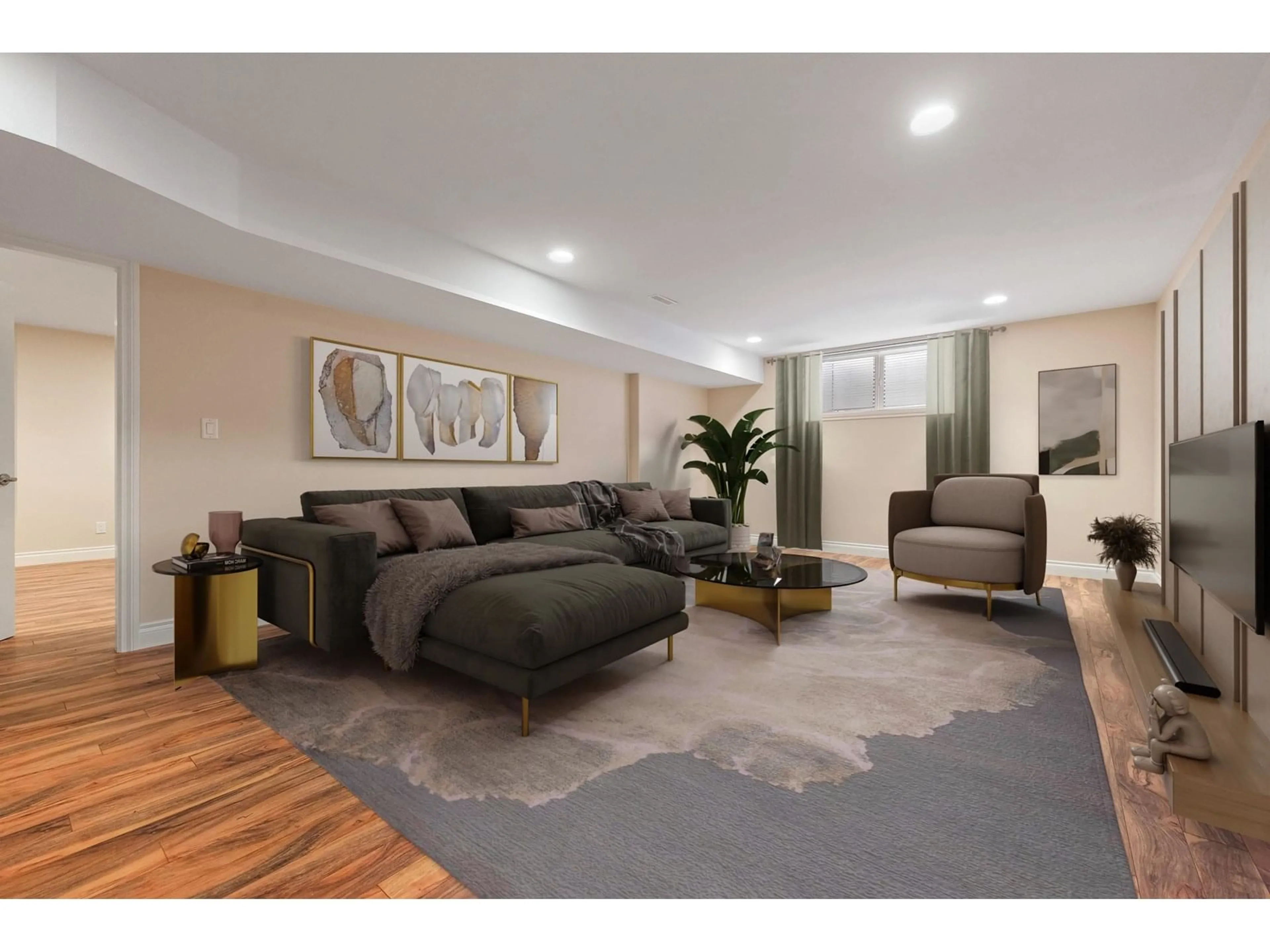 Living room with furniture, carpet floor for 43 - 45752 STEVENSON ROAD, Chilliwack British Columbia V2R5Y6