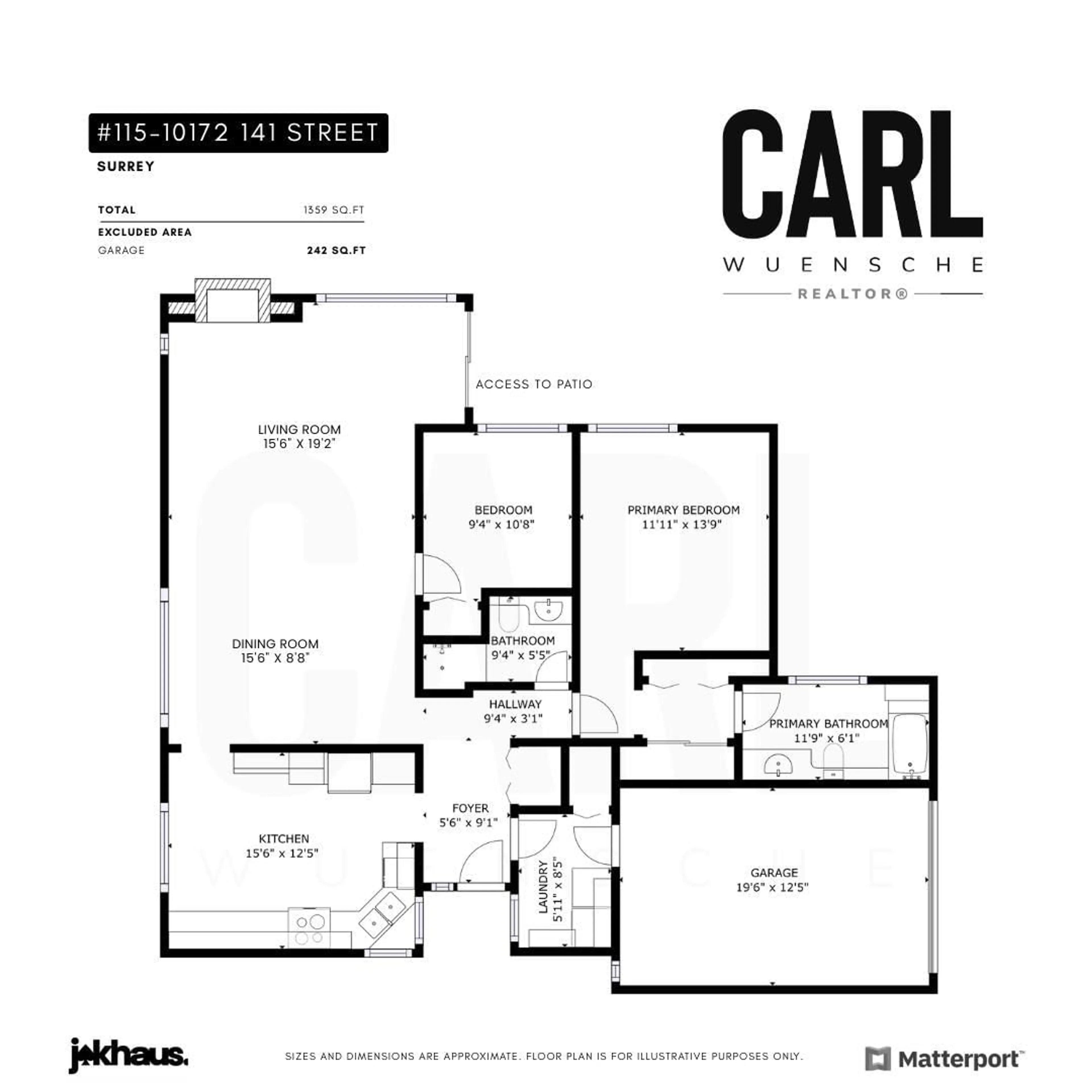 Floor plan for 115 - 10172 141, Surrey British Columbia V3T4P6