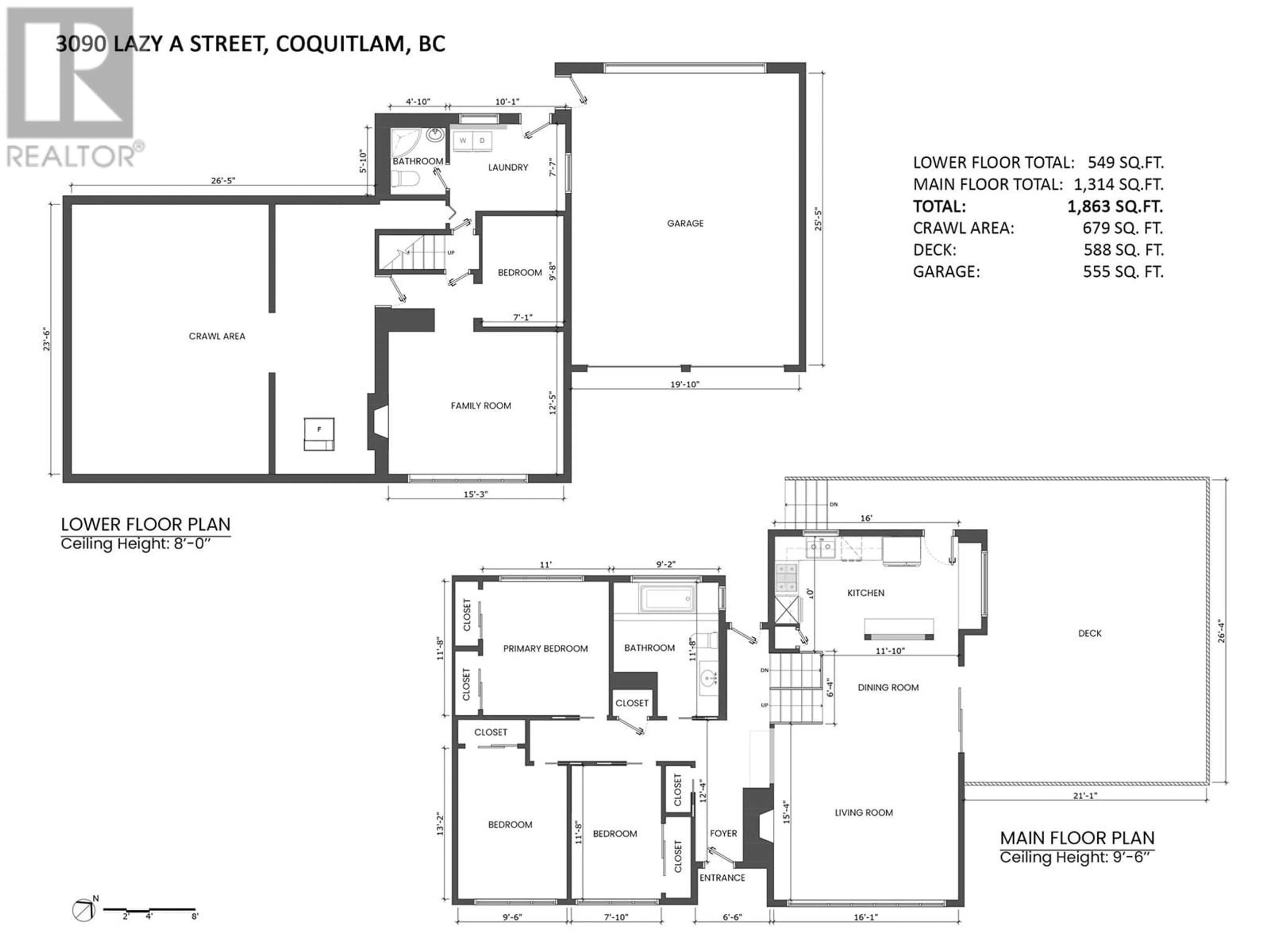 Floor plan for 3090 LAZY A STREET, Coquitlam British Columbia V3C3N9