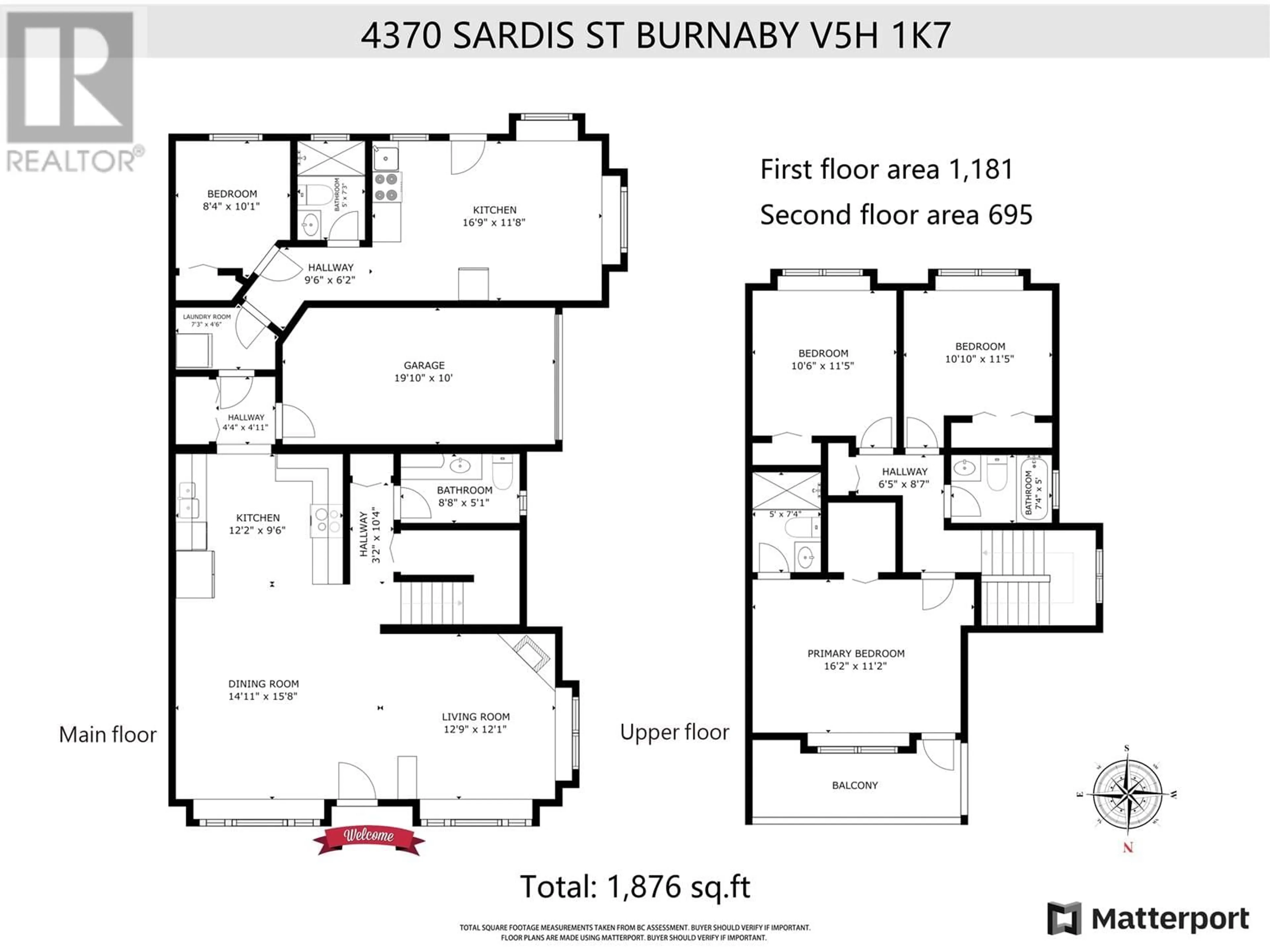 Floor plan for 4370 SARDIS STREET, Burnaby British Columbia V5H1K7