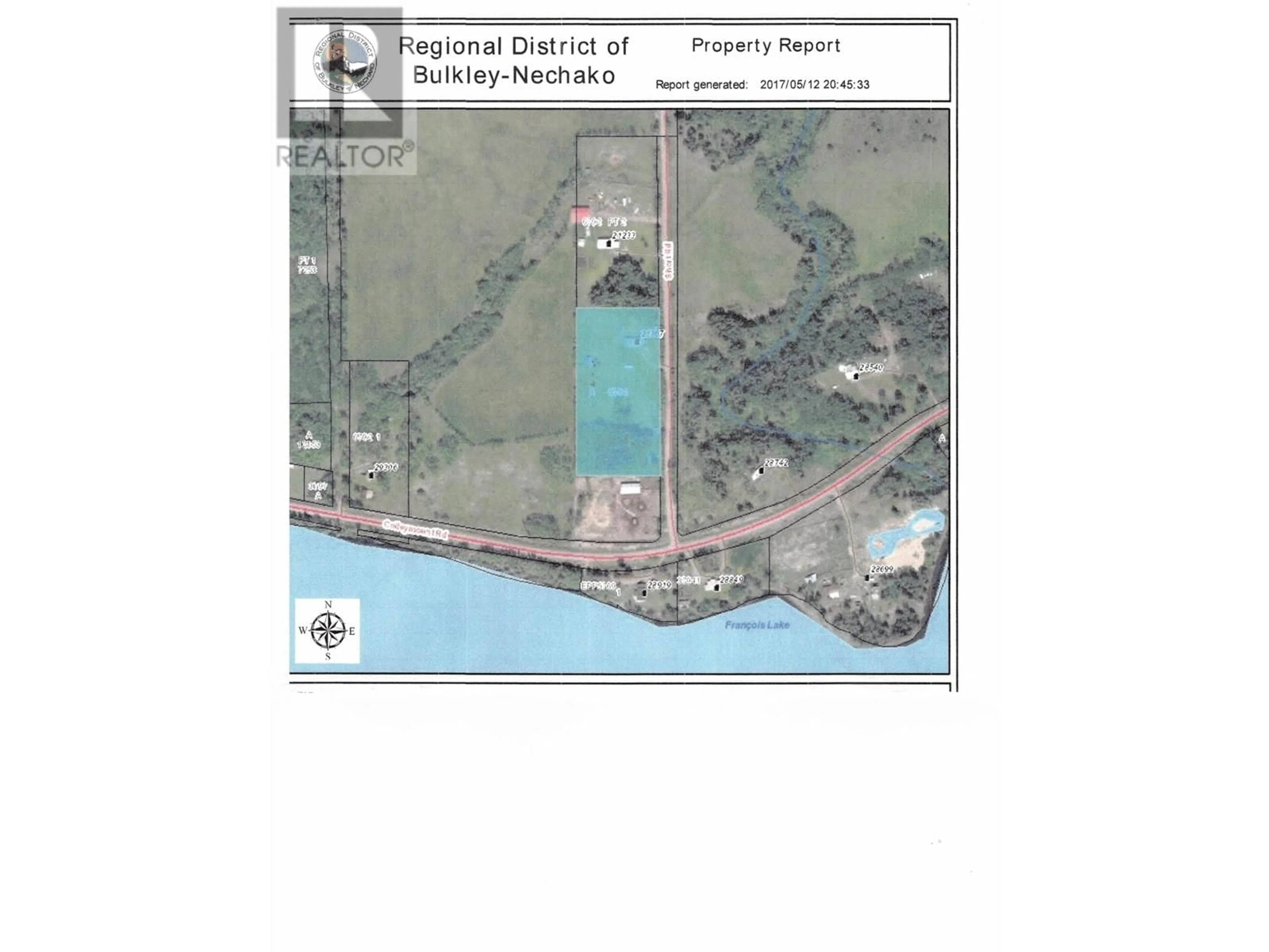 Picture of a map for 21367 SHORT ROAD, Burns Lake British Columbia V0J1E2