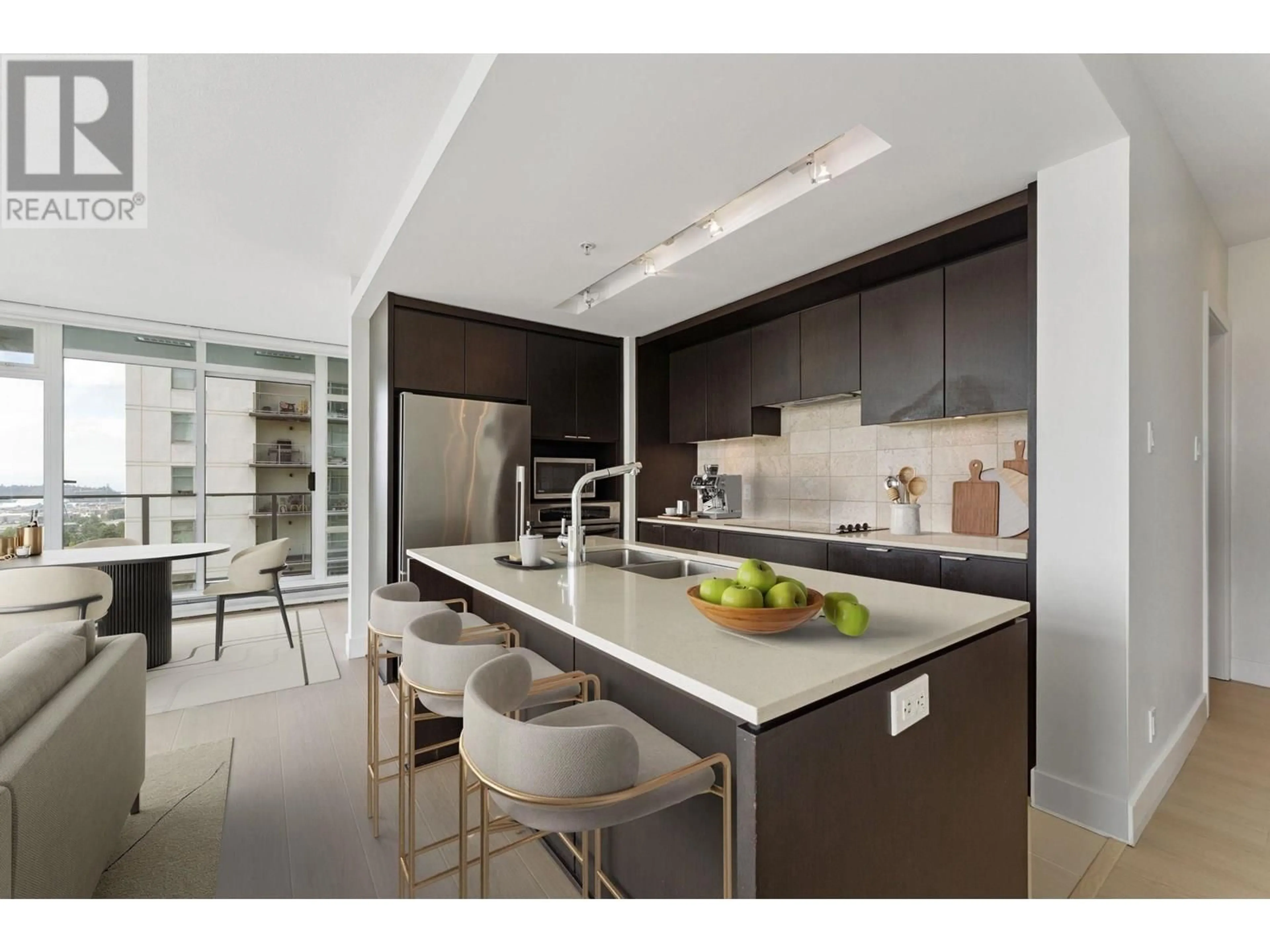 Contemporary kitchen, ceramic/tile floor for 906 - 158 13TH STREET, North Vancouver British Columbia V7M0A7