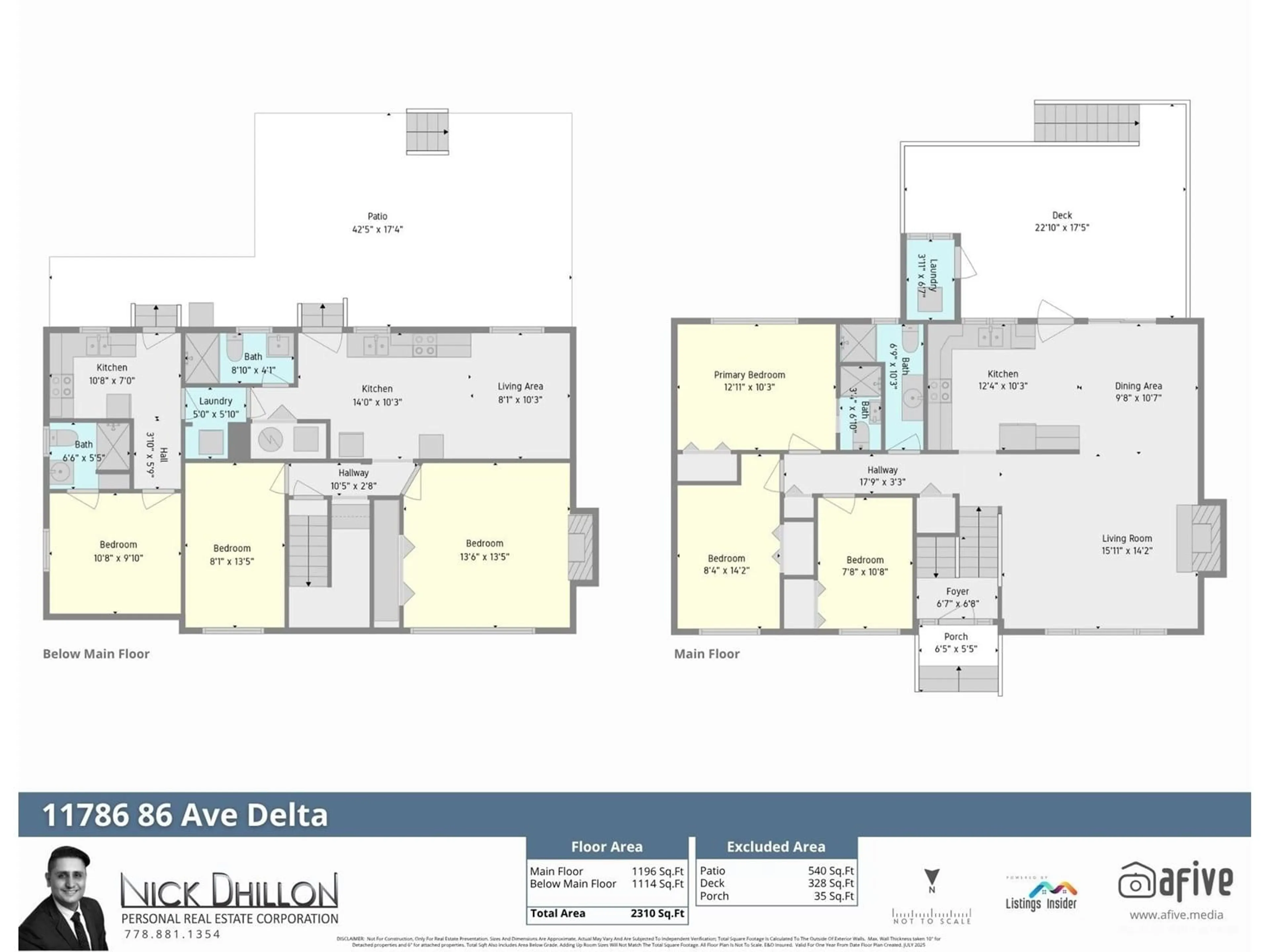 Floor plan for 11786 86, Delta British Columbia V4C2X7
