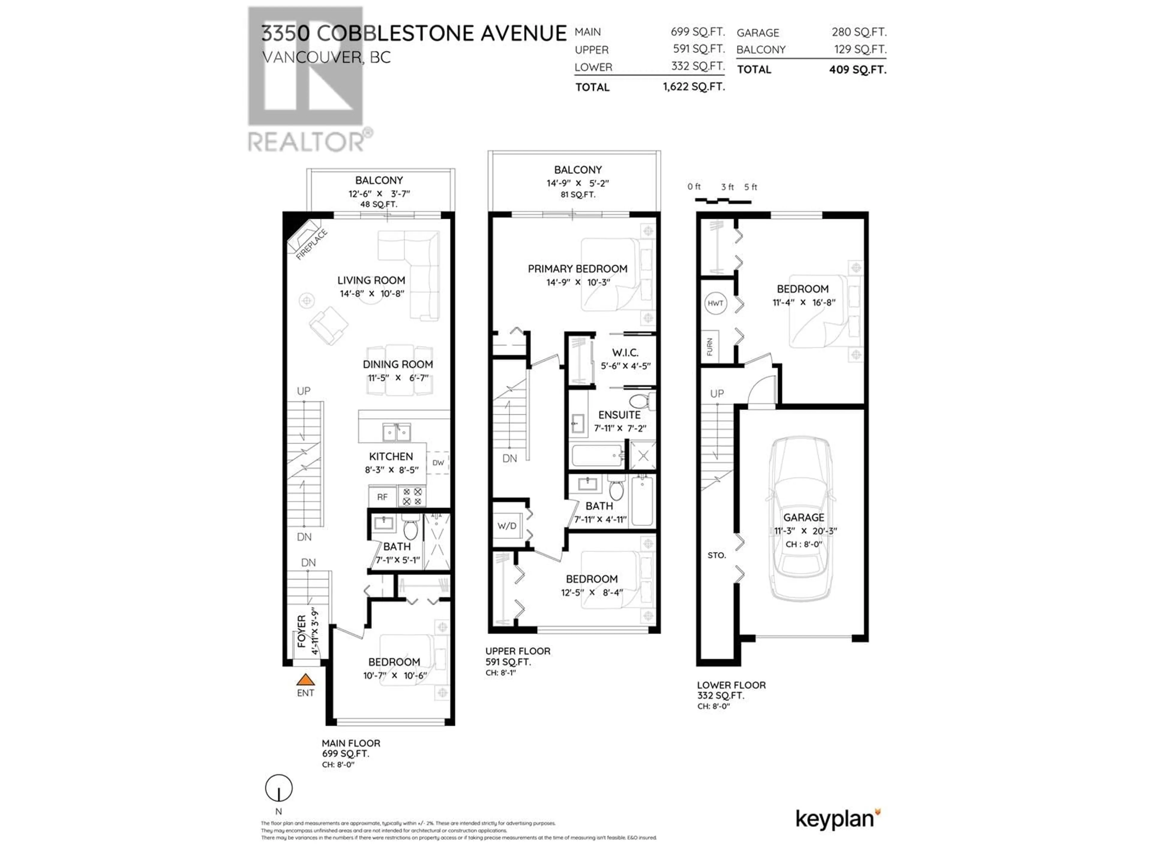 Floor plan for 3350 COBBLESTONE AVENUE, Vancouver British Columbia V5S4S4