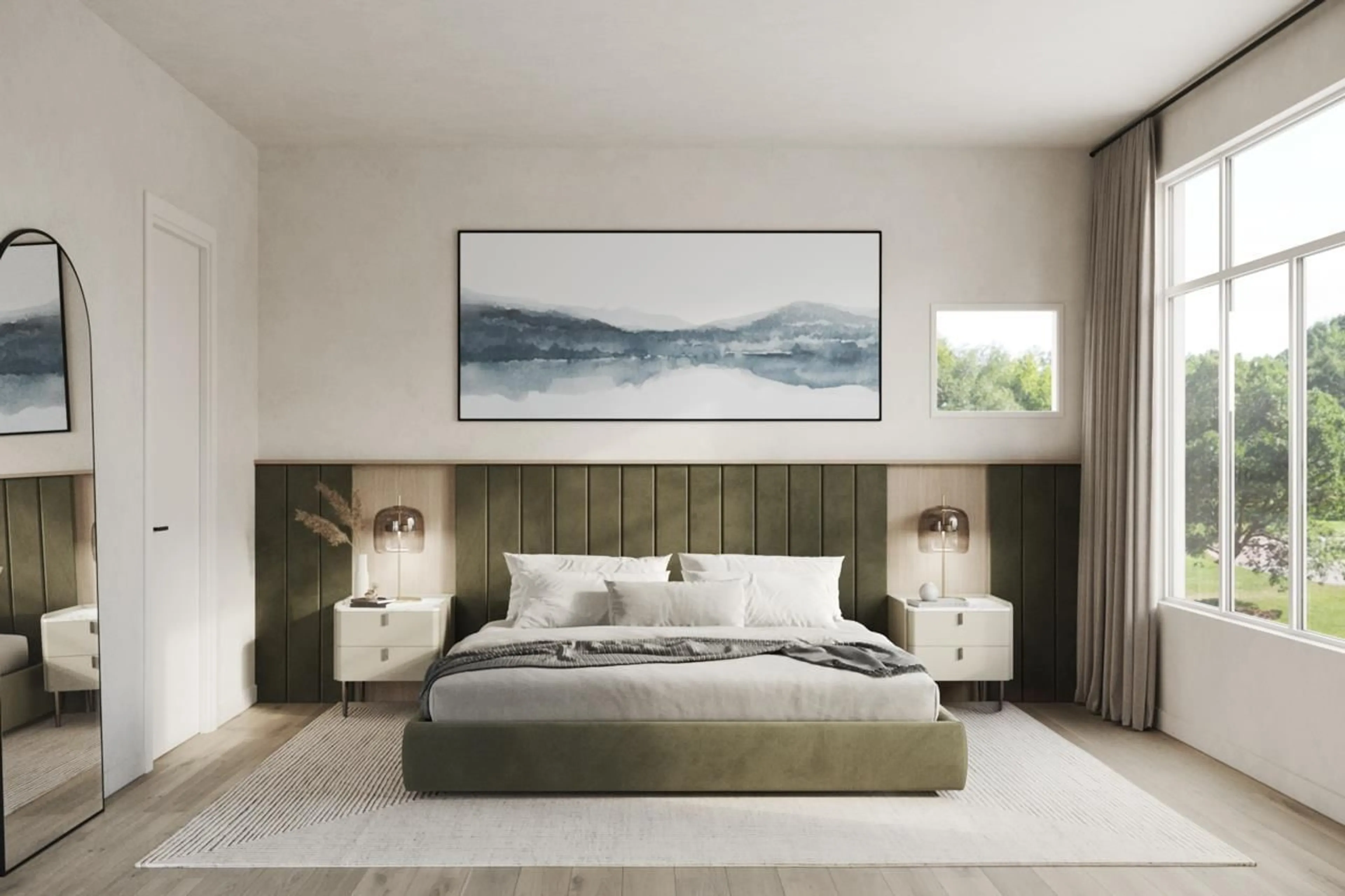 Bedroom with bed, wood/laminate floor for 21 - 2669 154, Surrey British Columbia V4P1C4