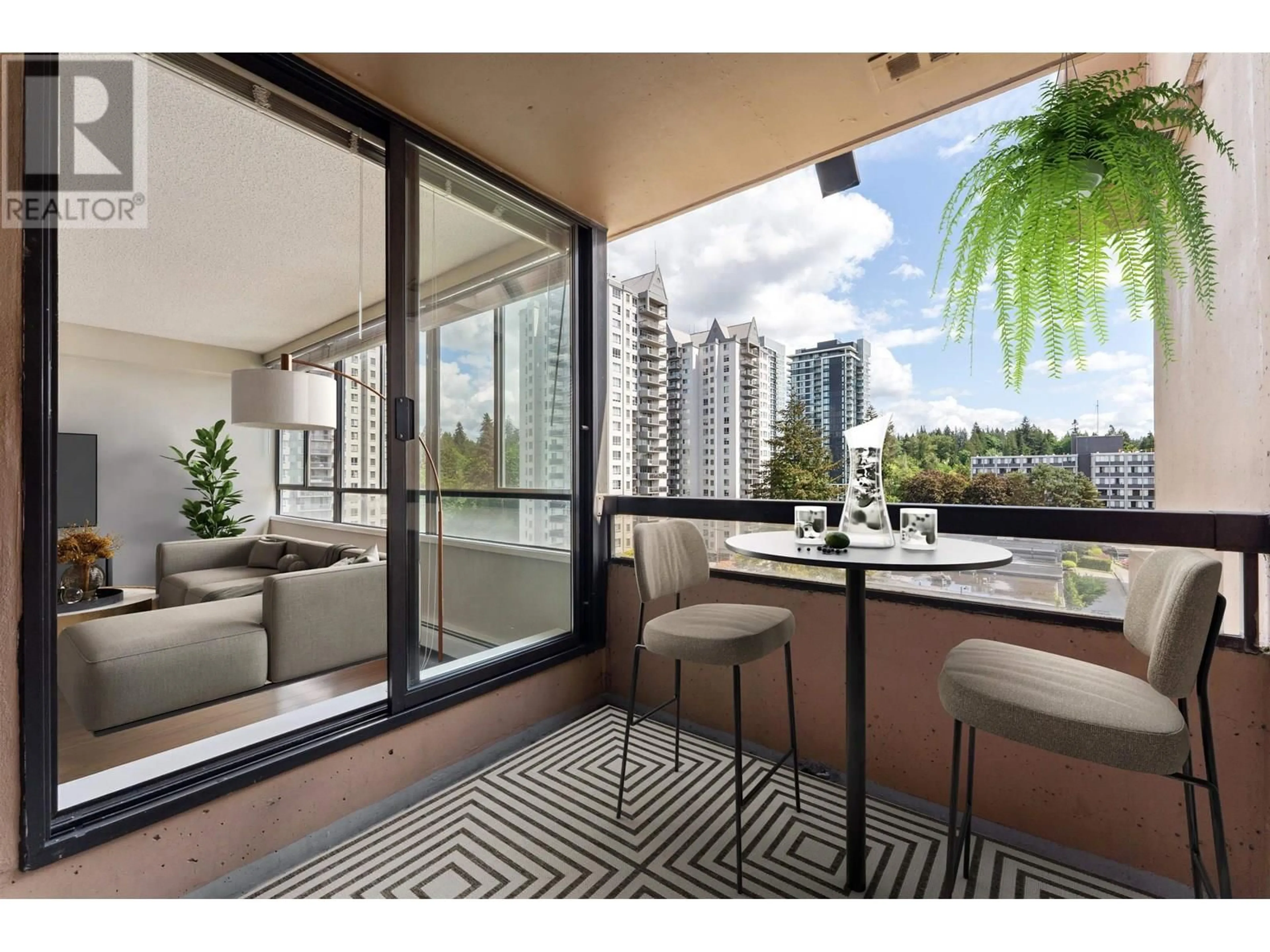 Patio, water/lake/river/ocean view for 1105 - 460 WESTVIEW STREET, Coquitlam British Columbia V3K6C9