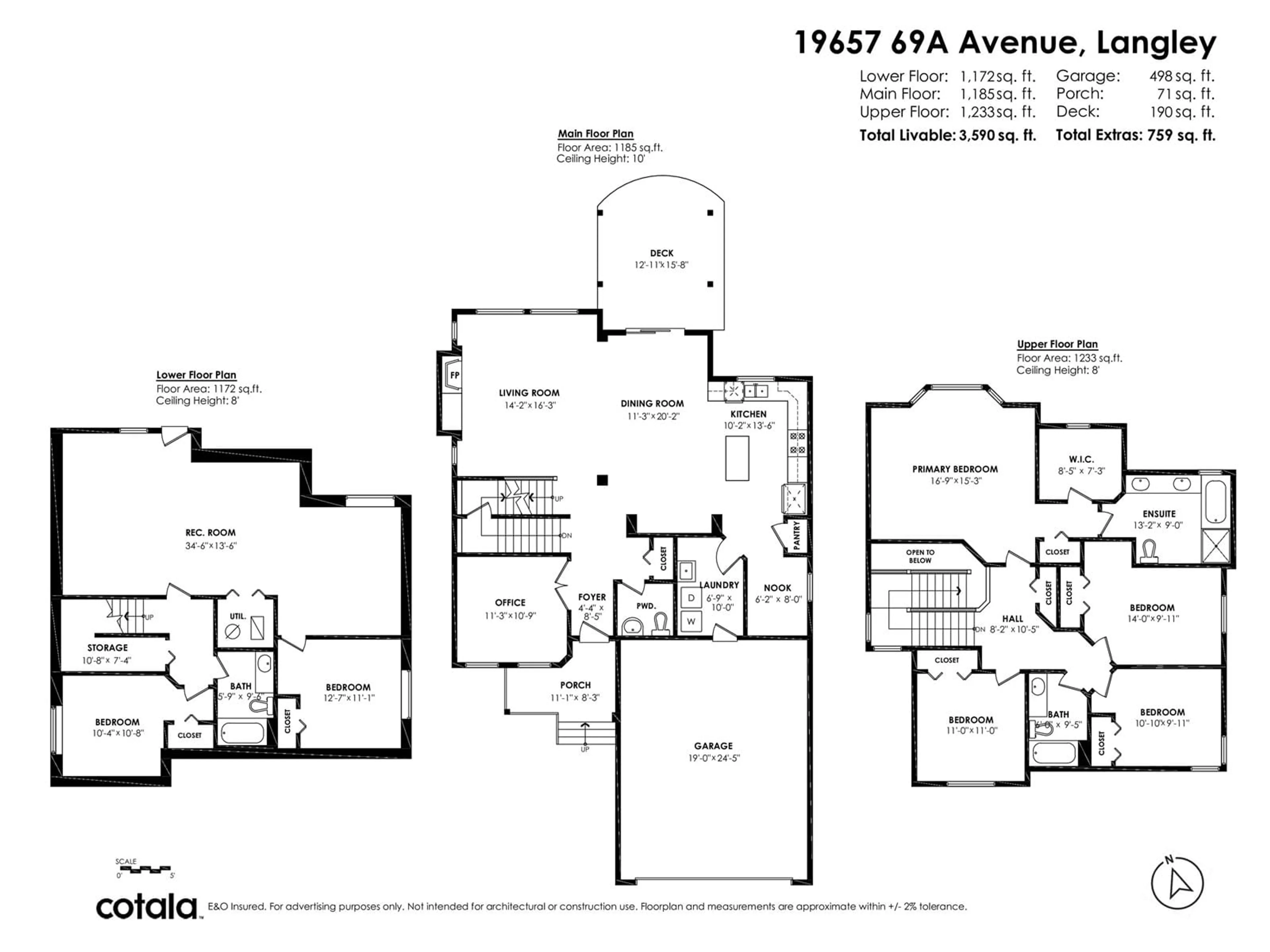 Floor plan for 19657 69A, Langley British Columbia V2Y3A6