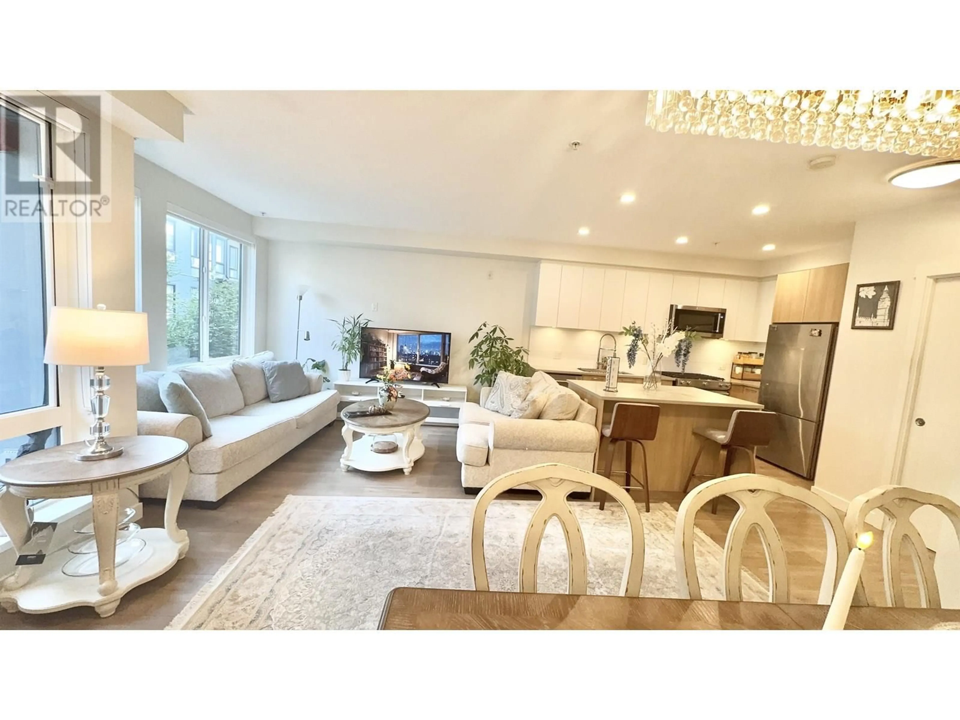 Open concept kitchen, wood/laminate floor for 229 - 708 LEA AVENUE, Coquitlam British Columbia V3J4H5