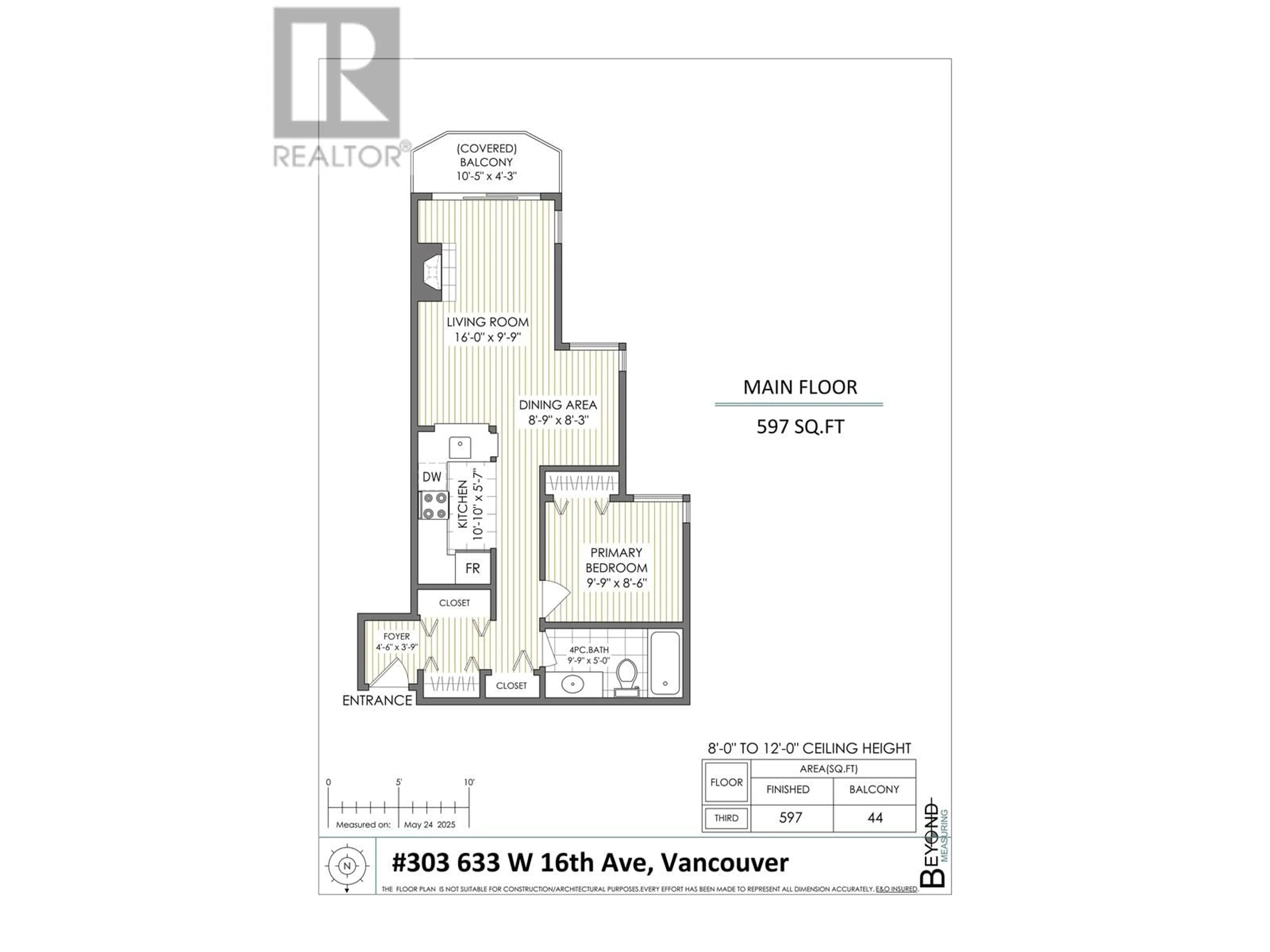 Floor plan for 303 - 633 16TH AVENUE, Vancouver British Columbia V5Z1S5
