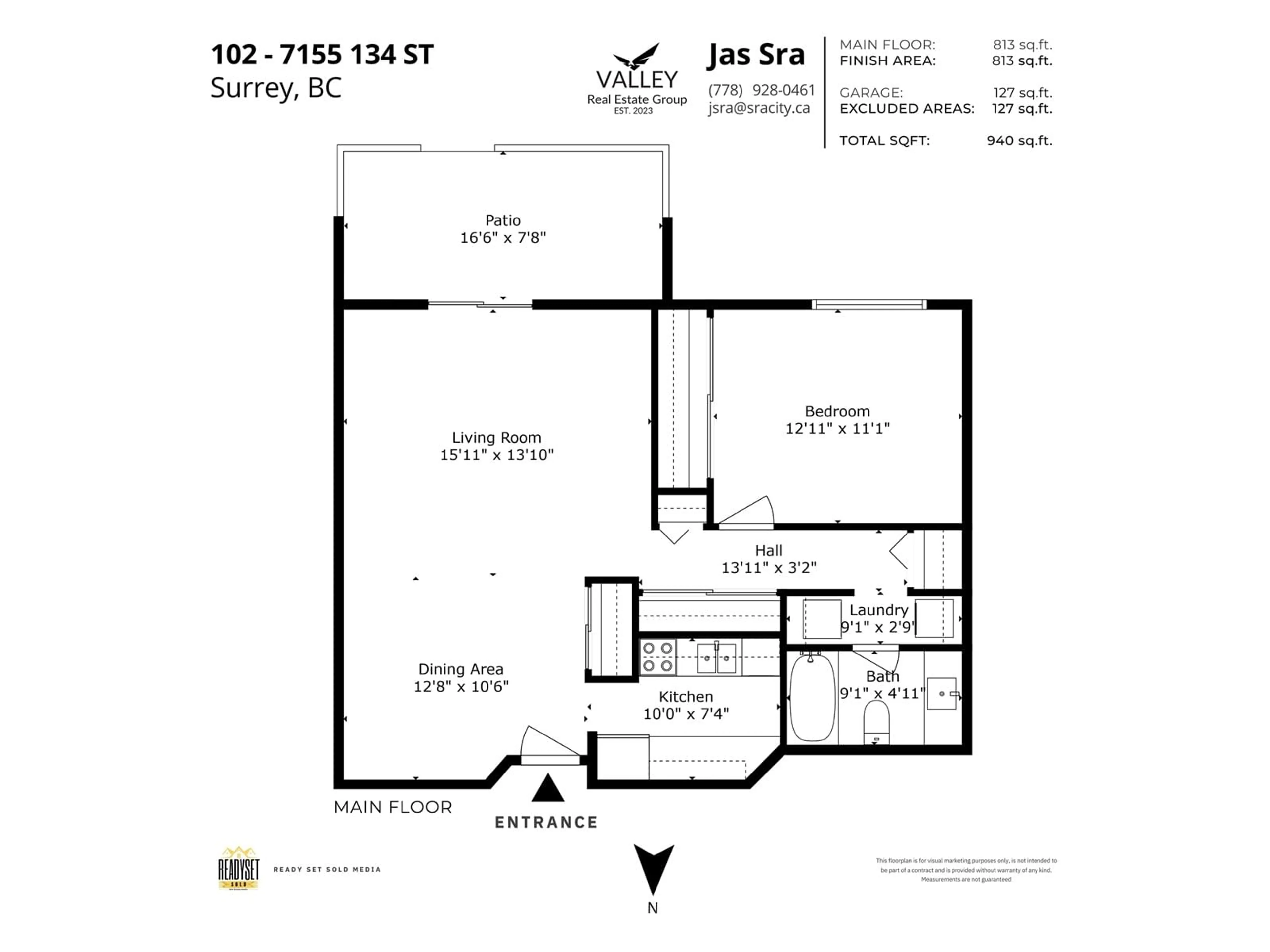 Floor plan for 102 - 7155 134, Surrey British Columbia V3W4T1