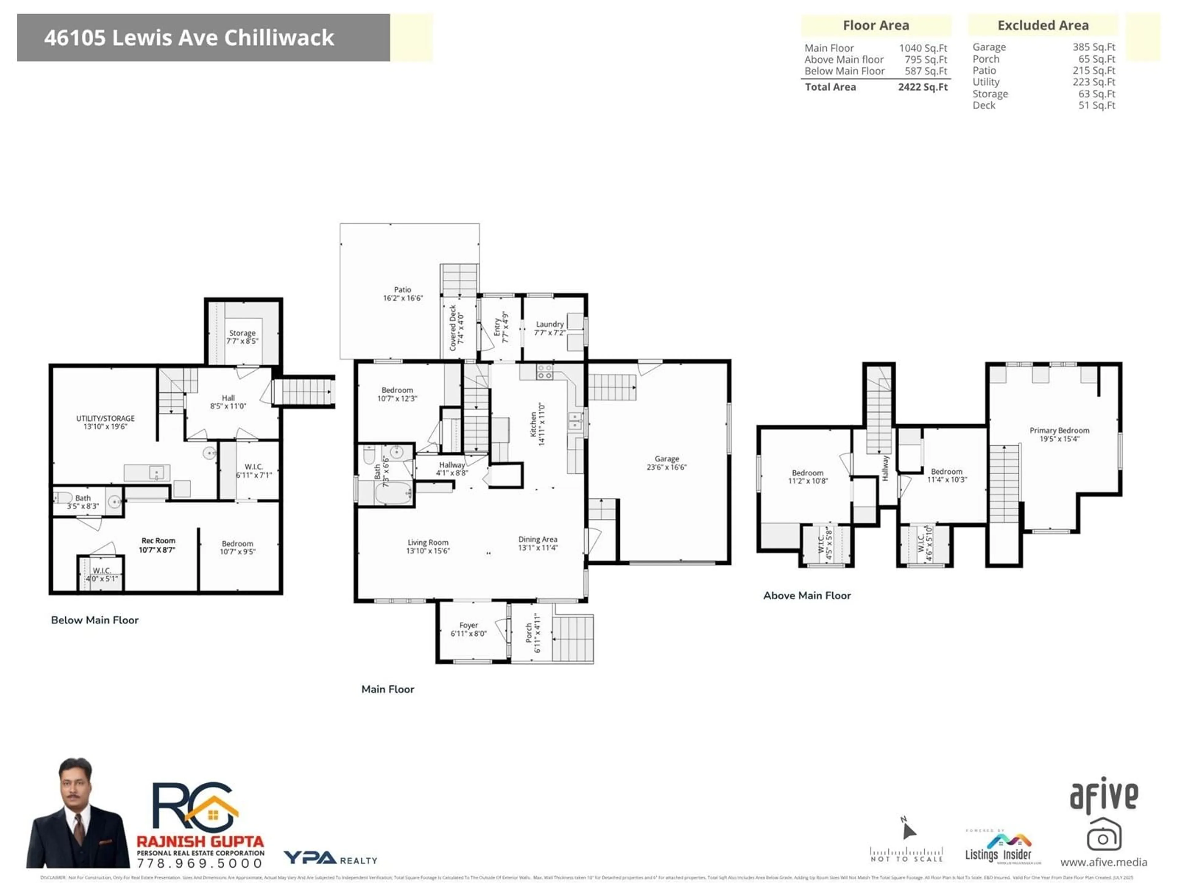 Floor plan for 46105 LEWIS AVENUE, Chilliwack British Columbia V2P3E2